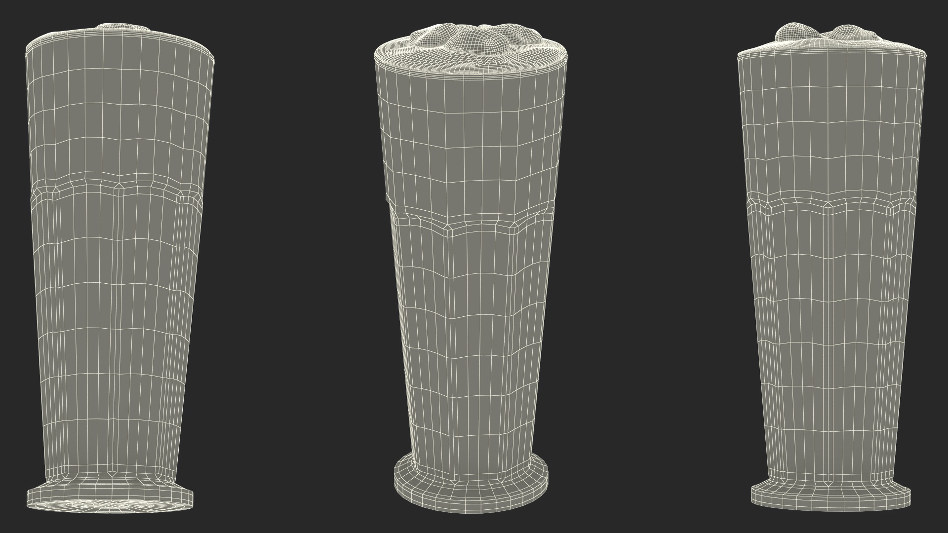 3D Iced Cappuccino with Cinnamon in Tall Glass model