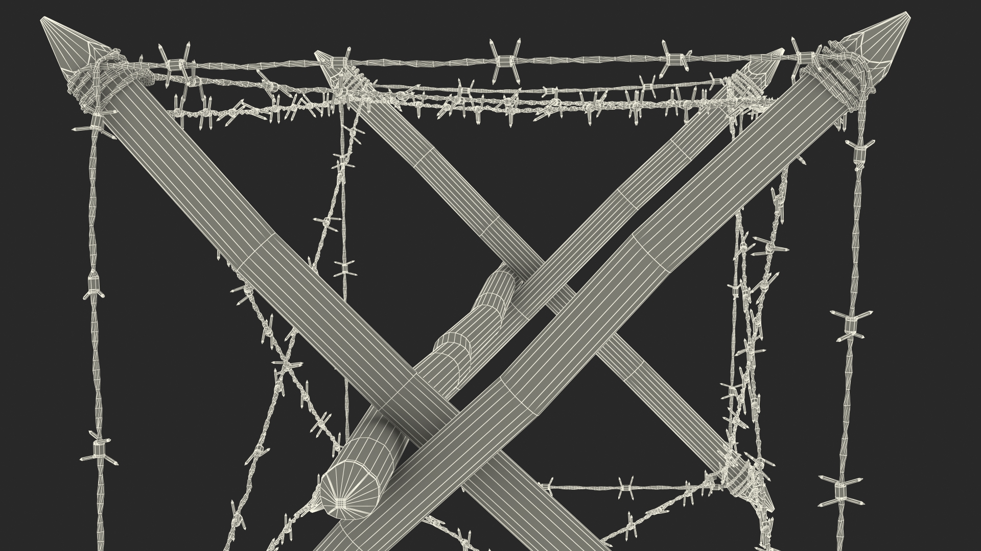3D Knife Rest Barbed Wire Obstacle