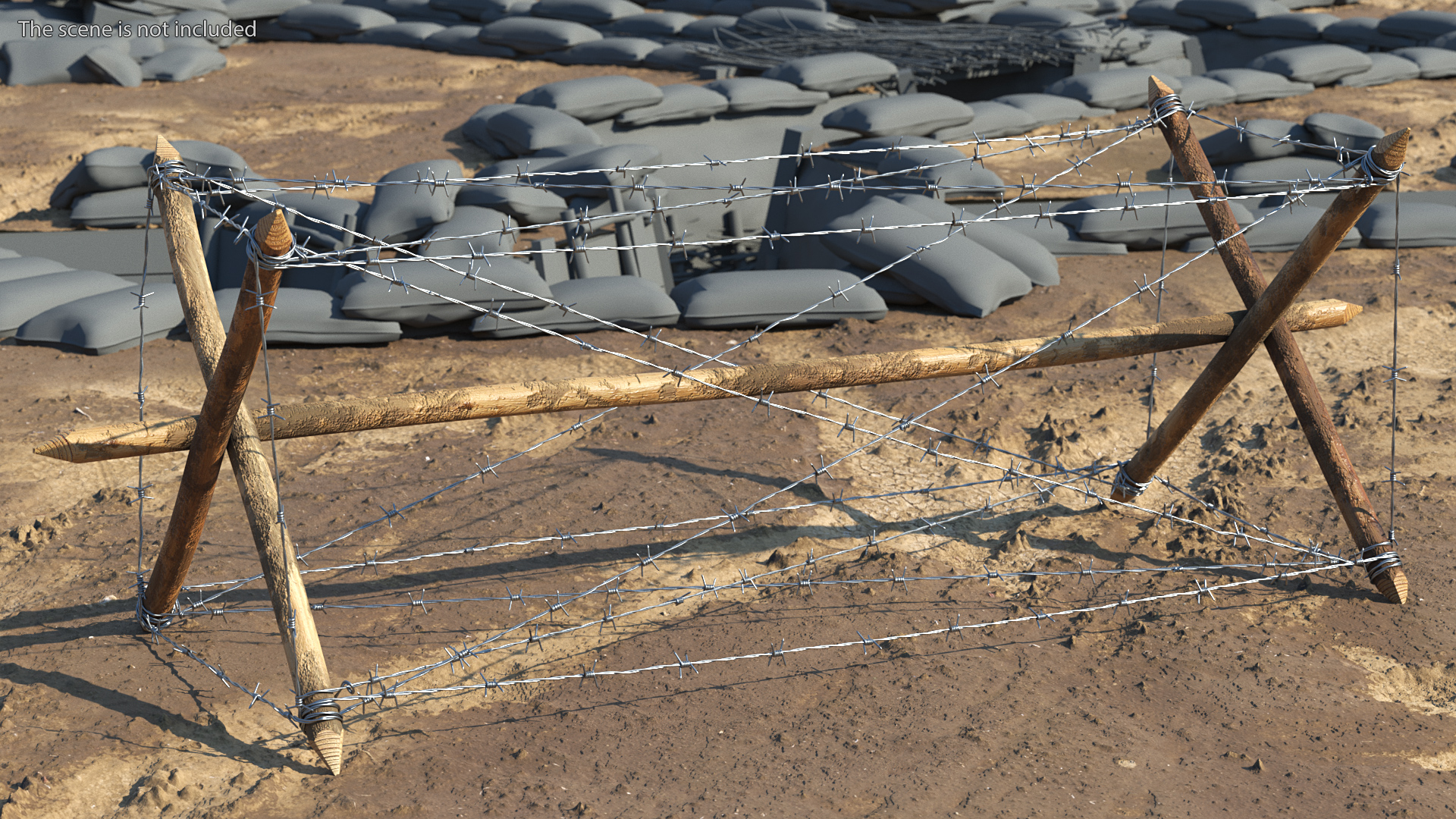 3D Knife Rest Barbed Wire Obstacle