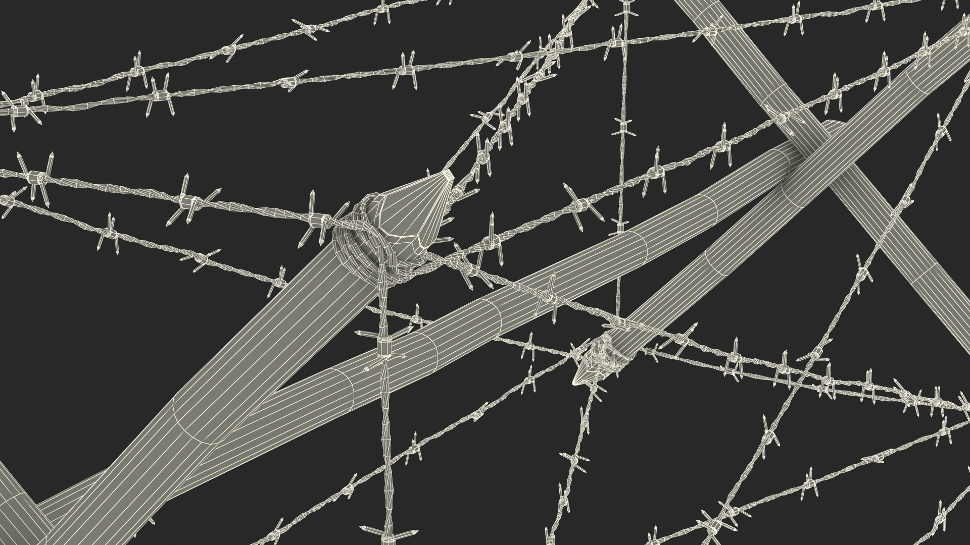 3D Knife Rest Barbed Wire Obstacle