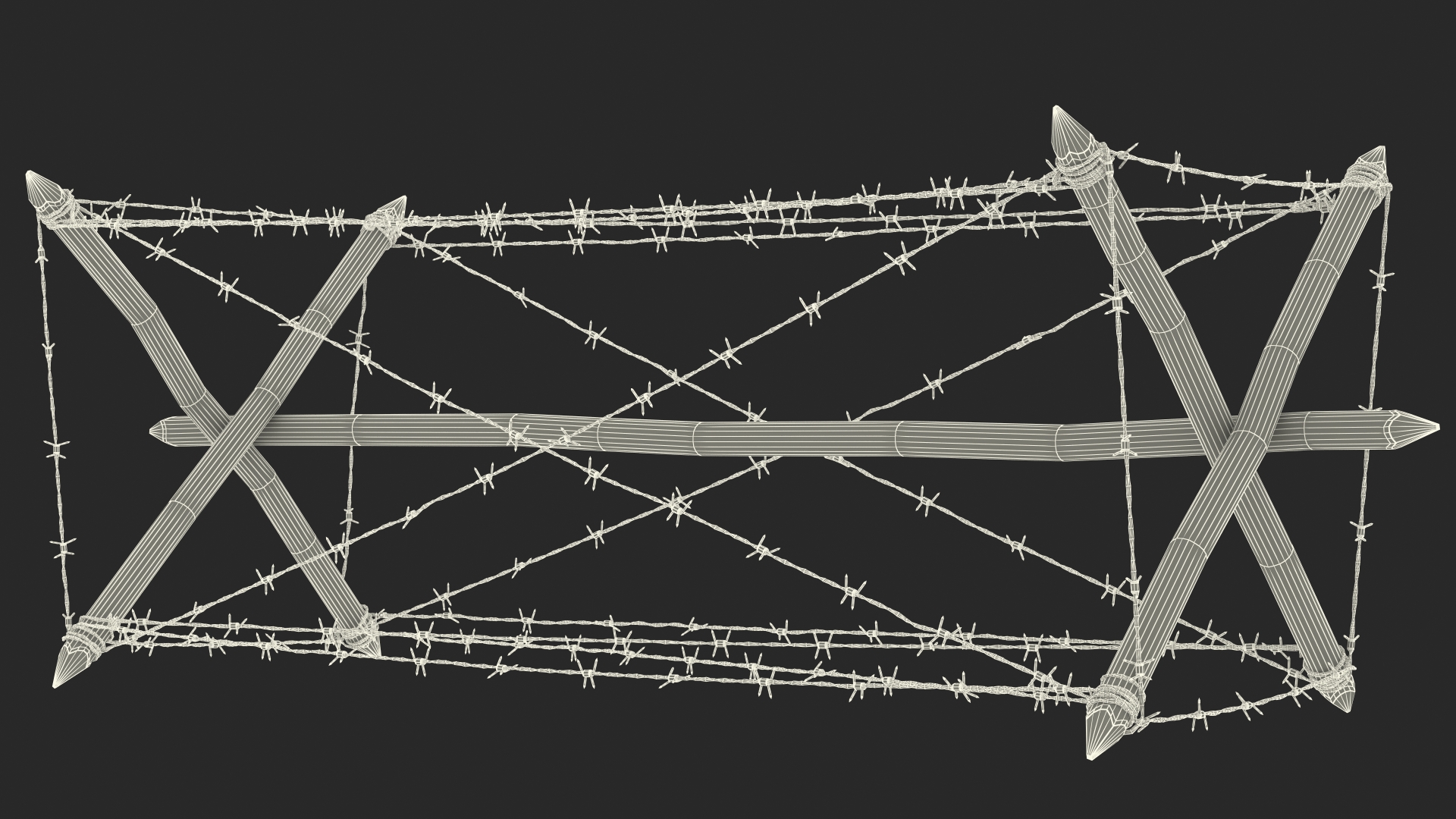 3D Knife Rest Barbed Wire Obstacle