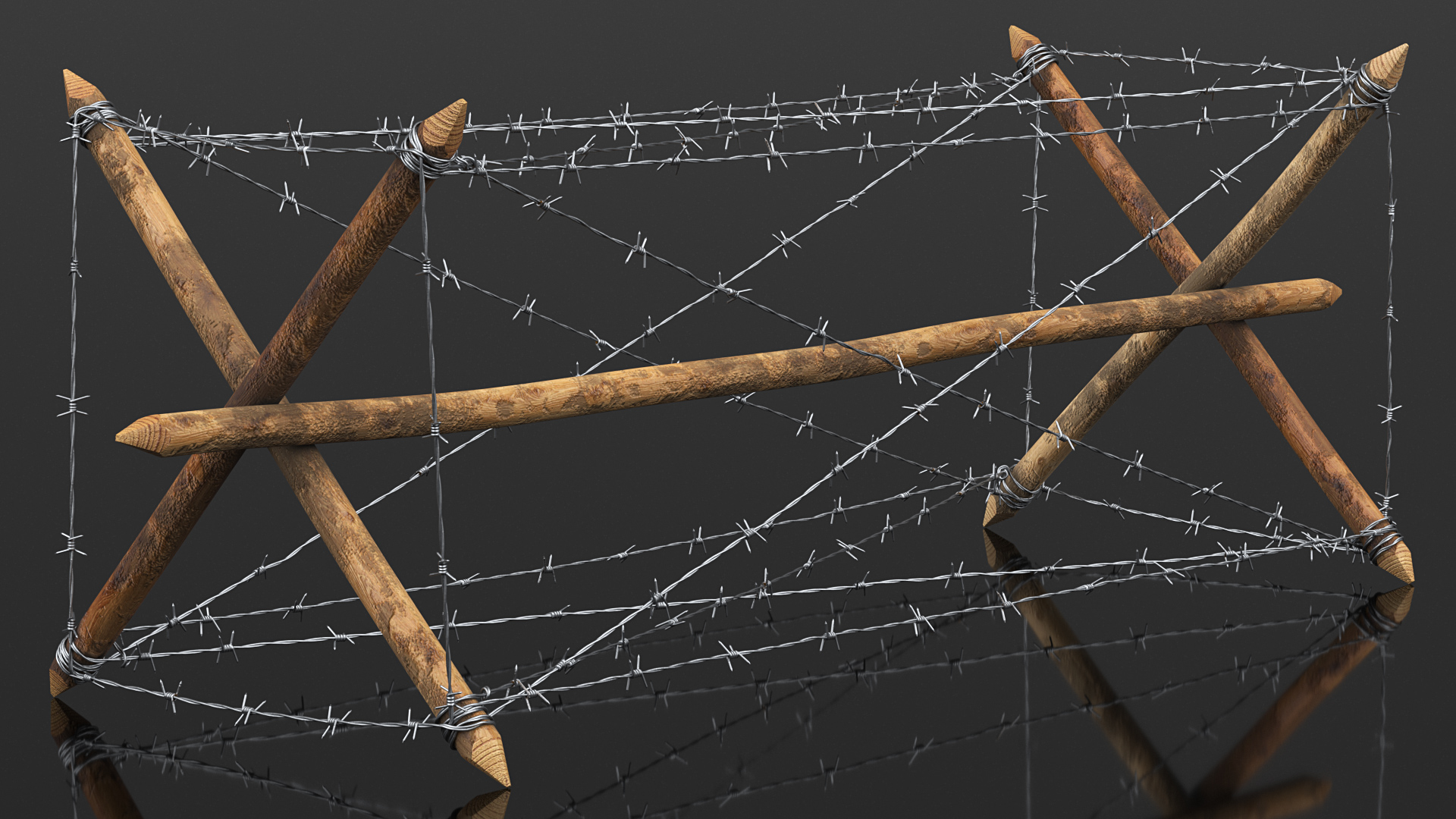 3D Knife Rest Barbed Wire Obstacle
