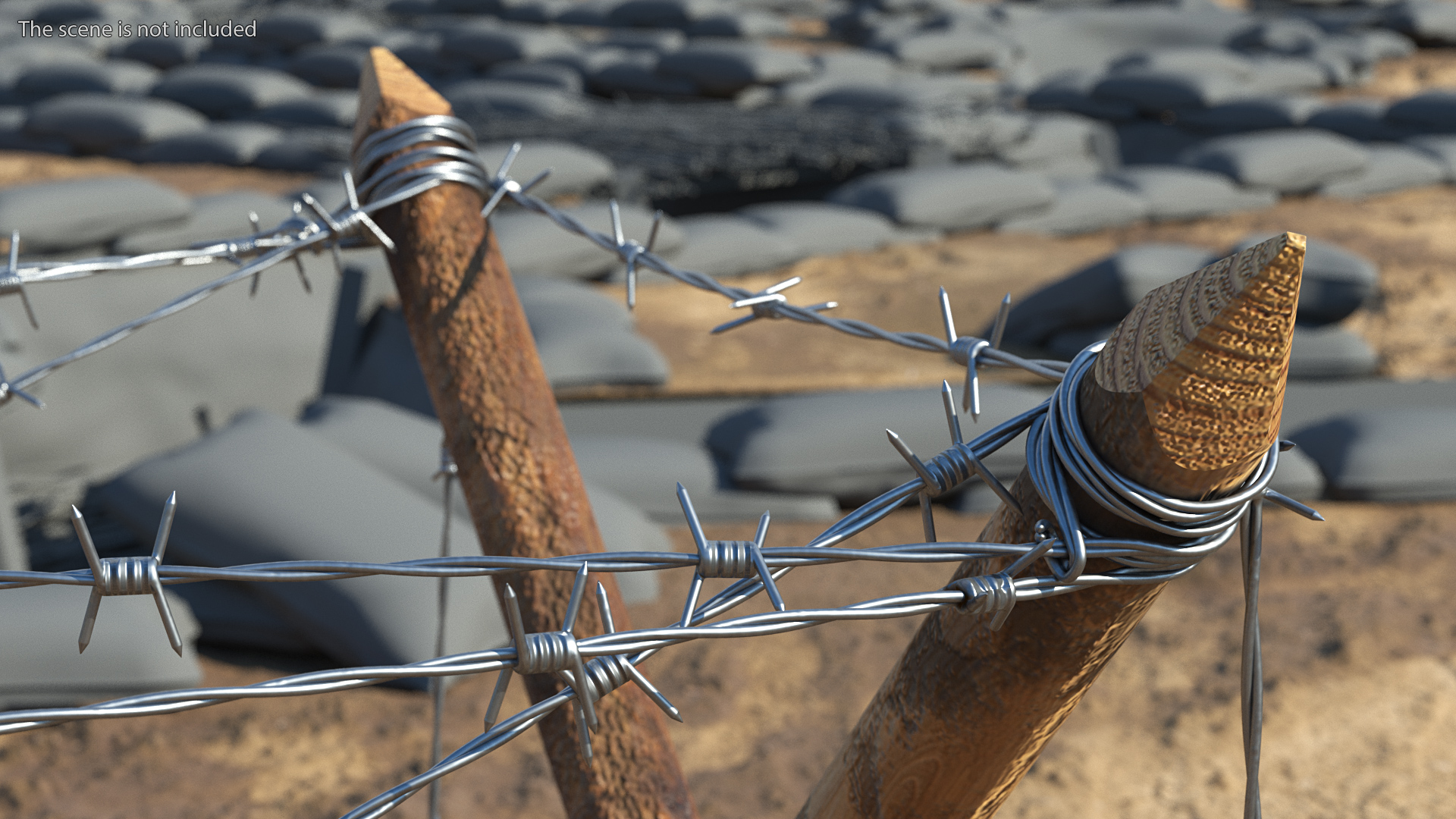 3D Knife Rest Barbed Wire Obstacle