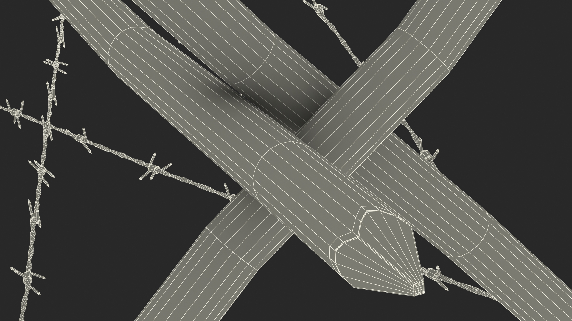 3D Knife Rest Barbed Wire Obstacle