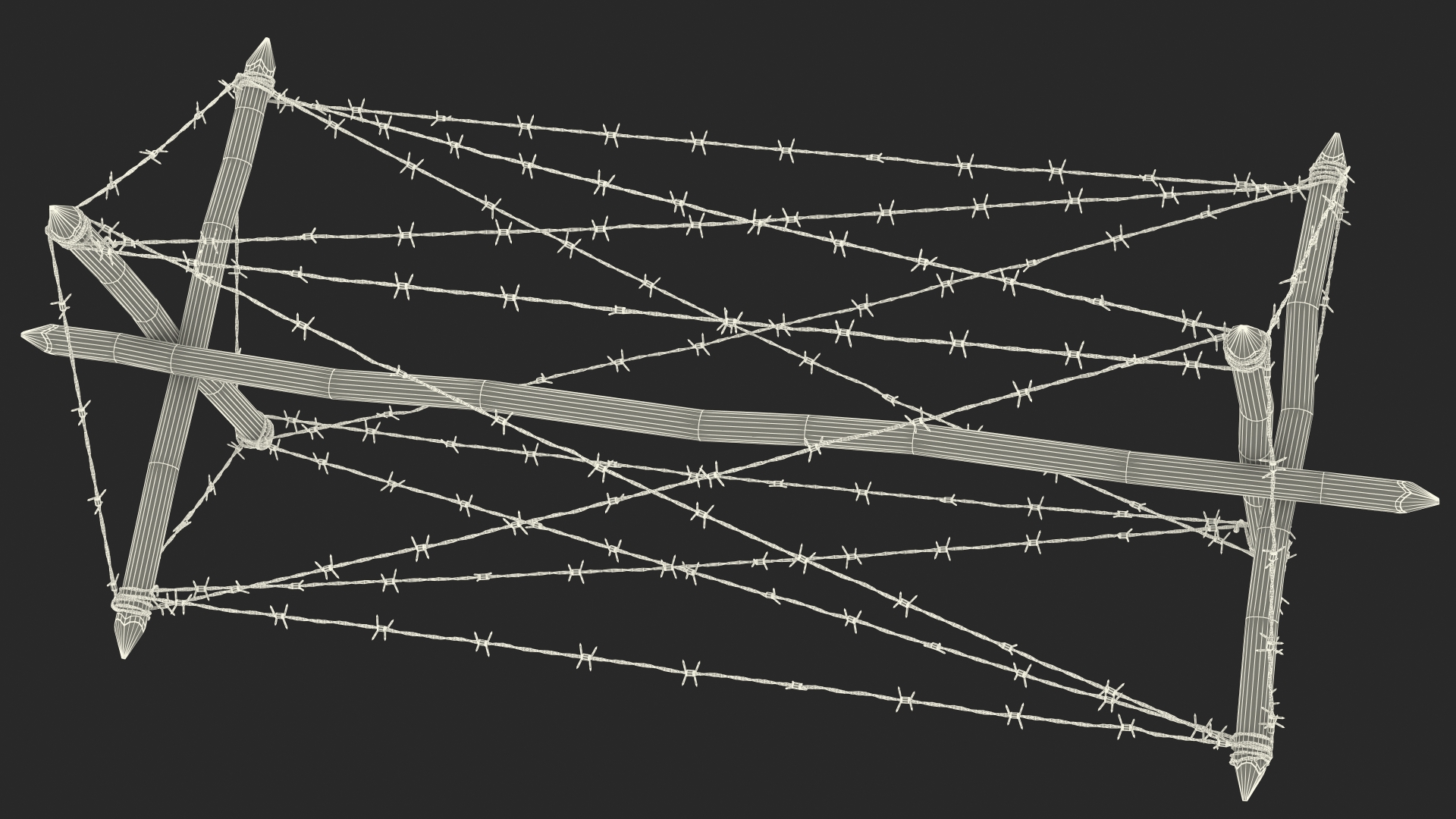 3D Knife Rest Barbed Wire Obstacle