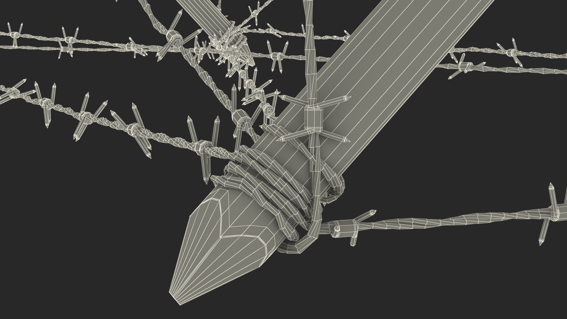 3D Knife Rest Barbed Wire Obstacle