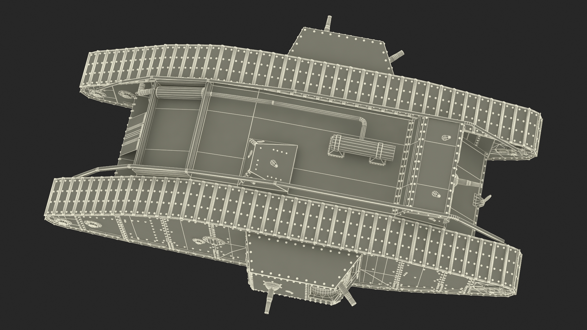 3D model Tank MK 4 Male Green
