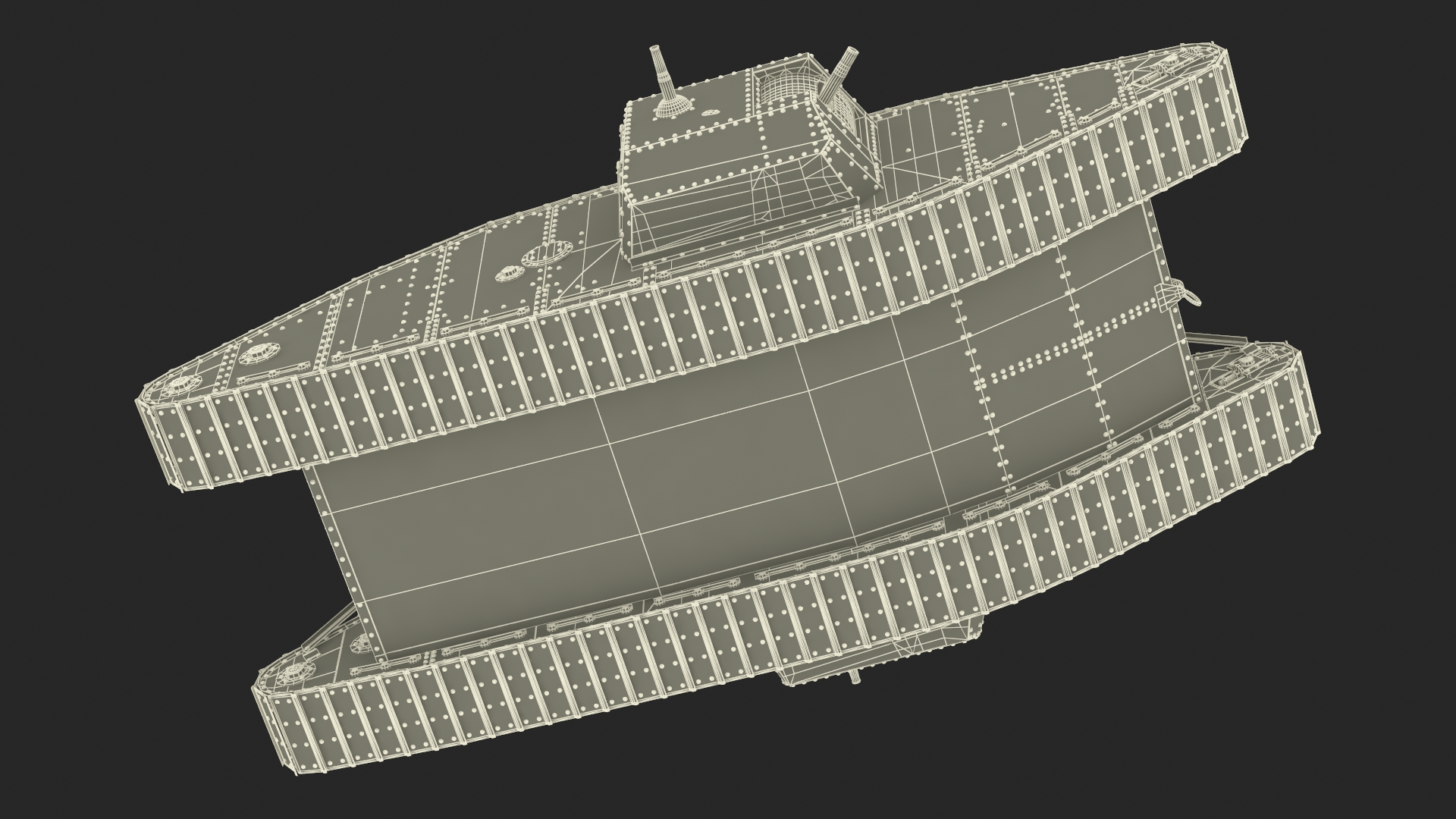 3D model Tank MK 4 Male Green