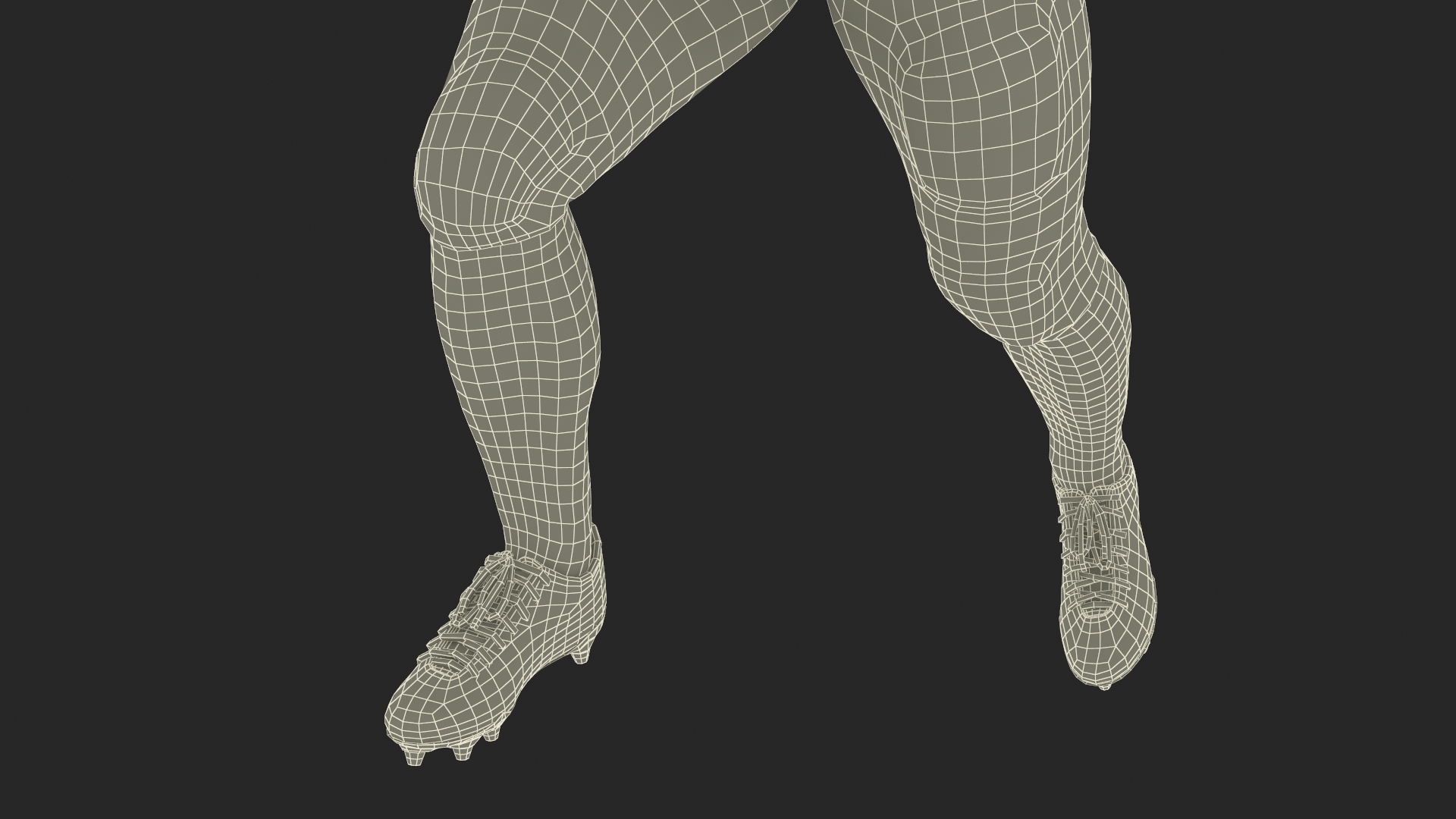 3D American Football Player Red Uniform Running The Ball model