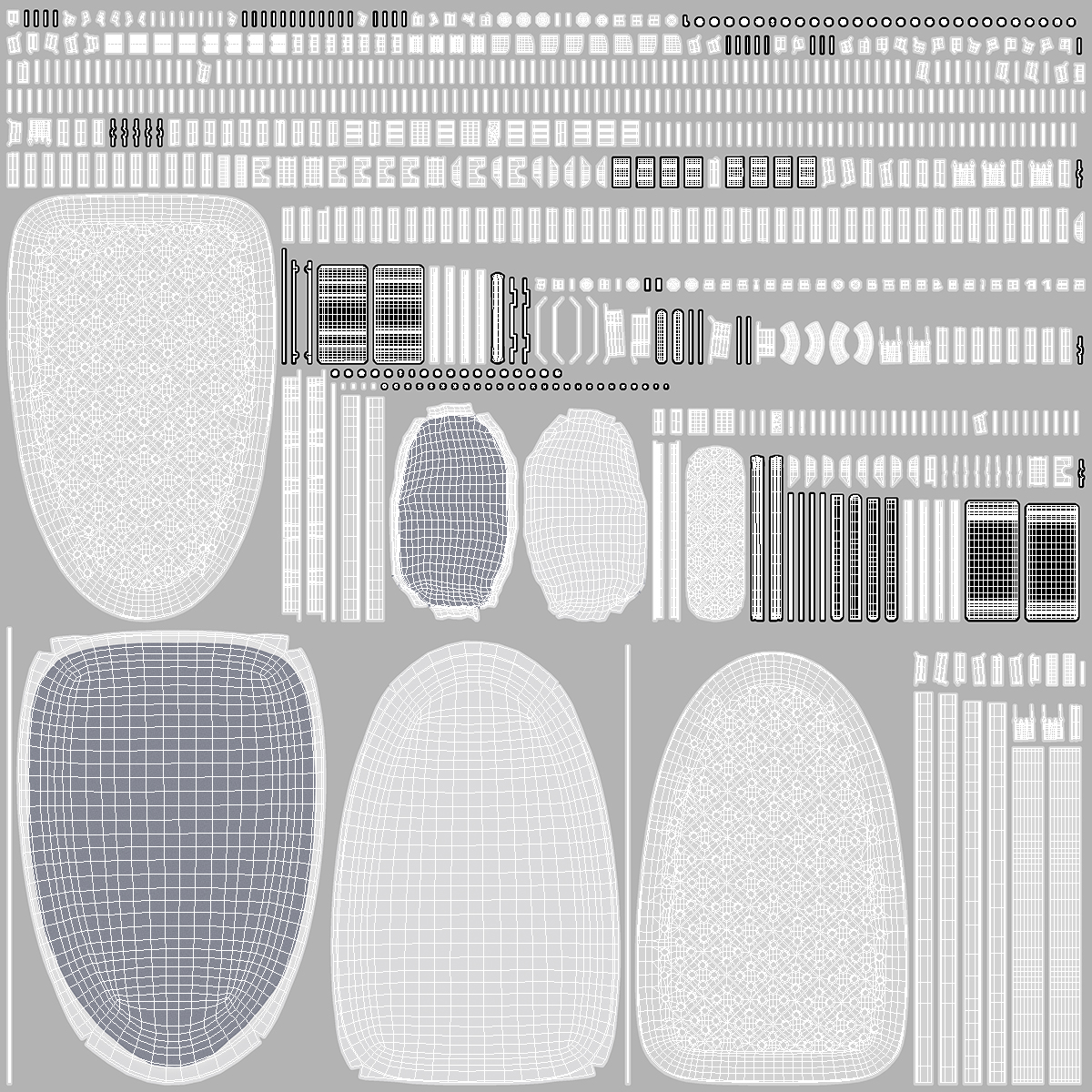 3D Foldable Tabletop Ironing Board Grey