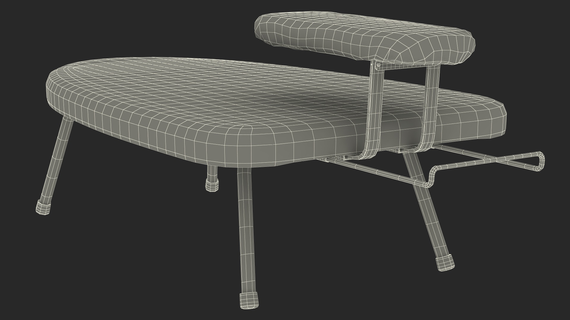 3D Foldable Tabletop Ironing Board Grey