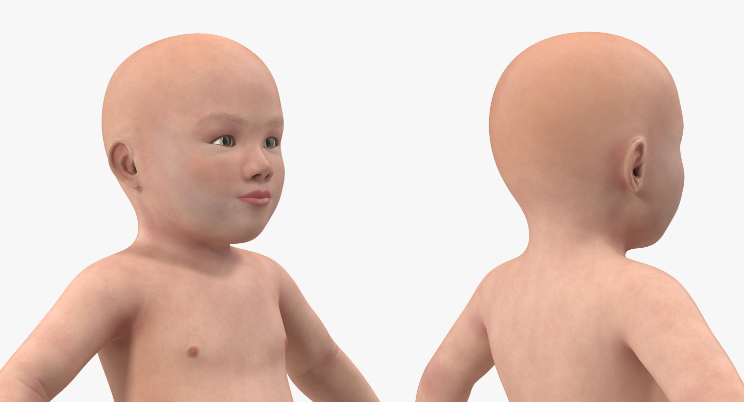 3D model Asian Baby