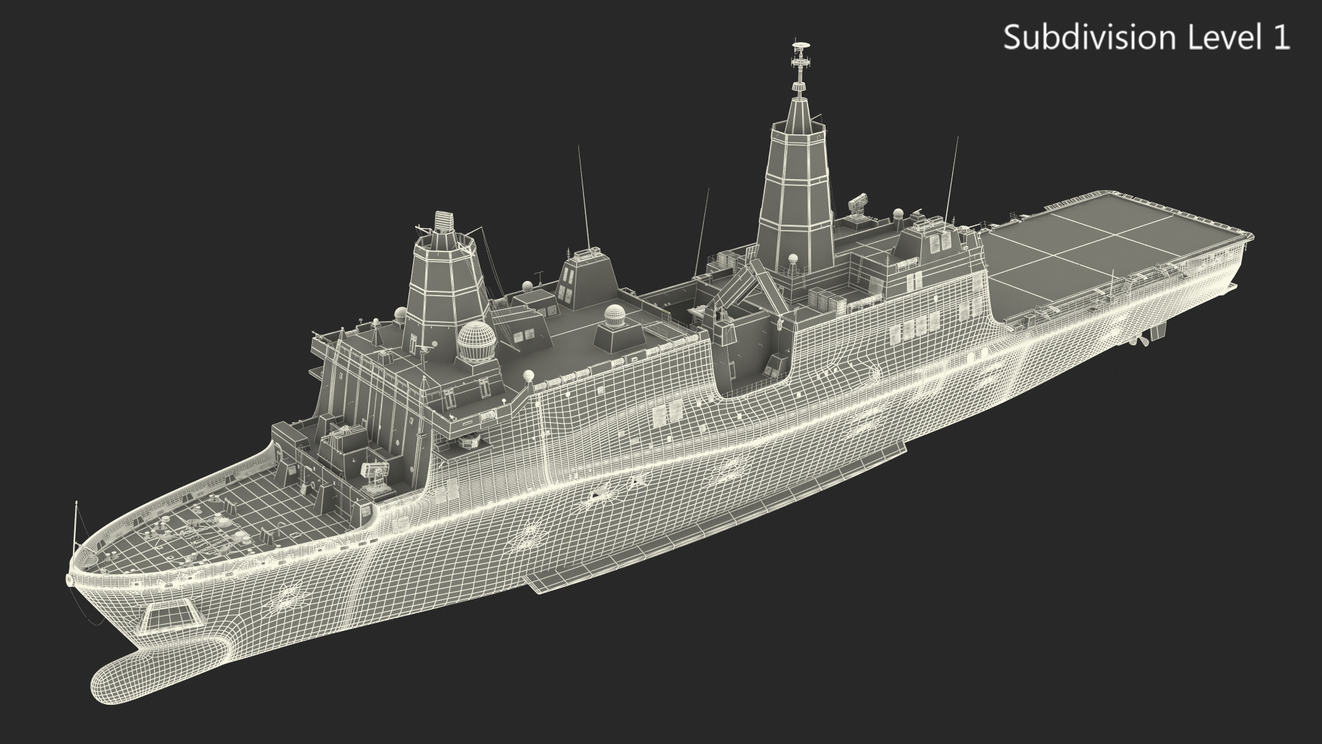 3D San Antonio Class Amphibious Transport Dock model