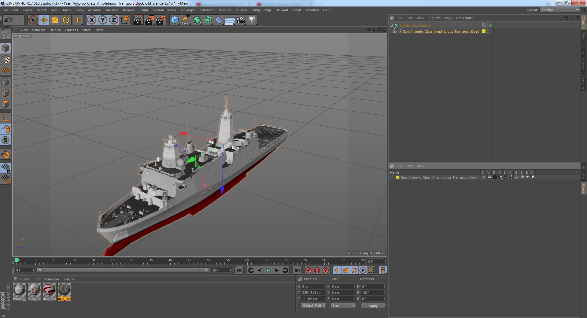 3D San Antonio Class Amphibious Transport Dock model
