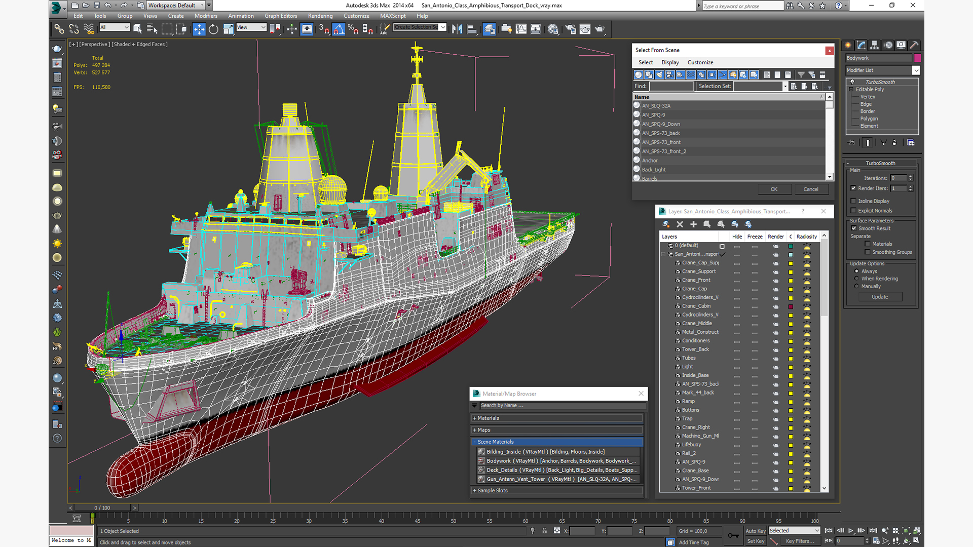 3D San Antonio Class Amphibious Transport Dock model