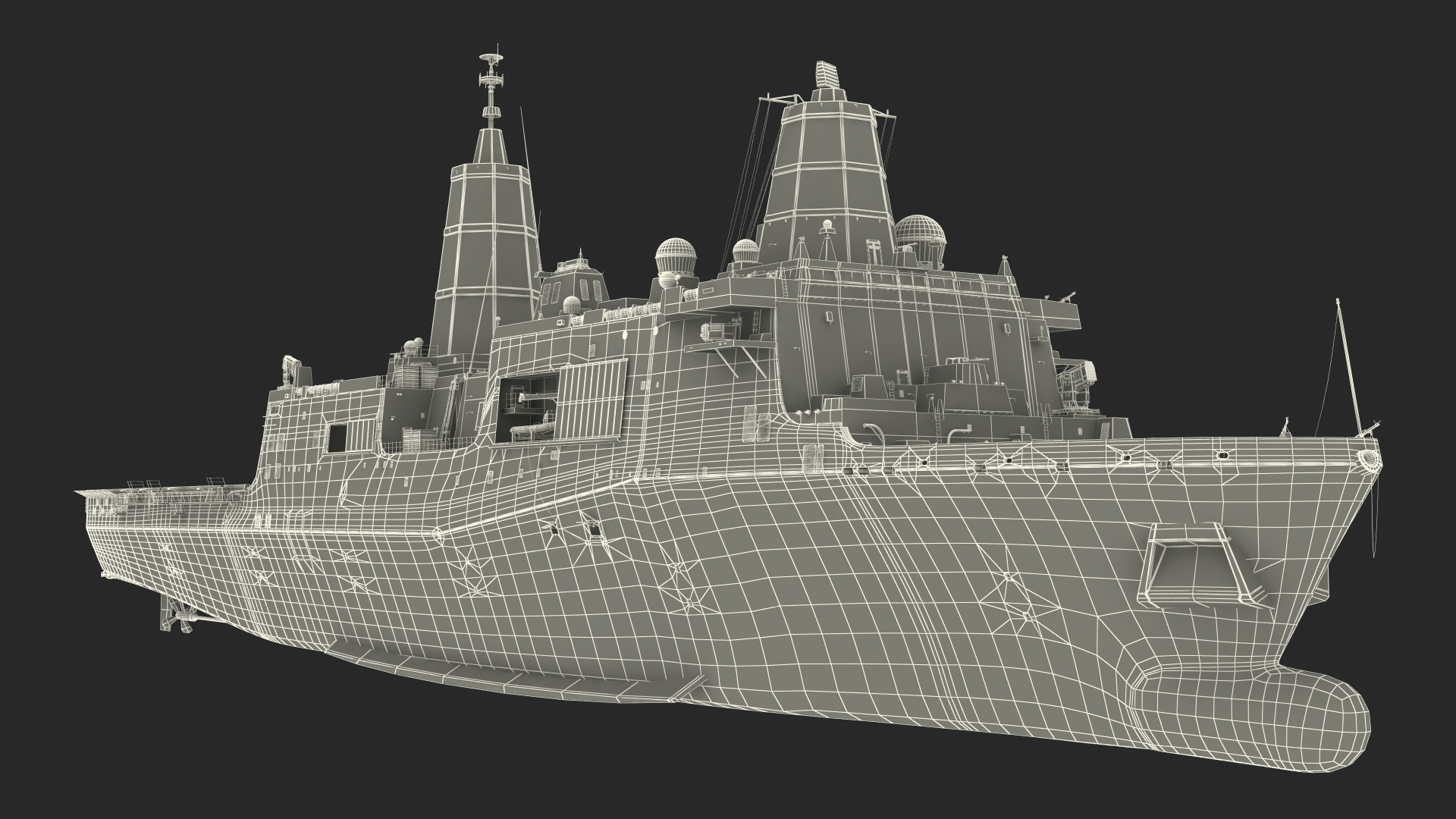 3D San Antonio Class Amphibious Transport Dock model
