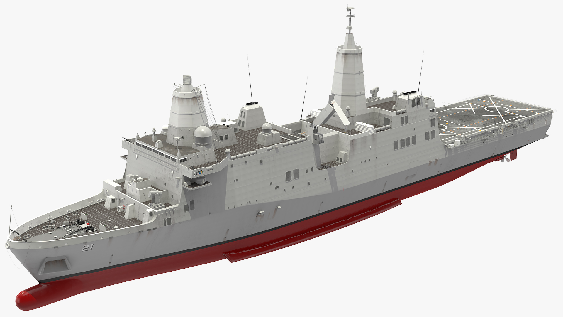 3D San Antonio Class Amphibious Transport Dock model