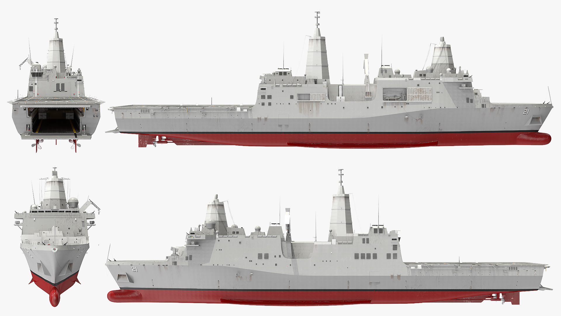 3D San Antonio Class Amphibious Transport Dock model