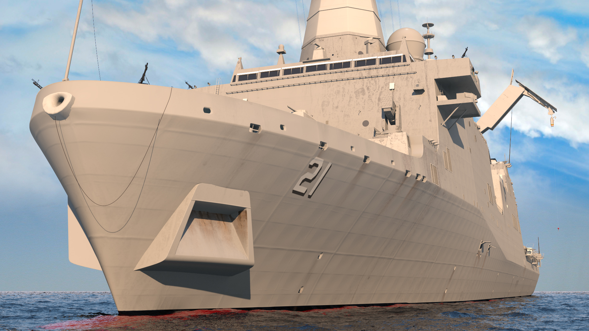 3D San Antonio Class Amphibious Transport Dock model