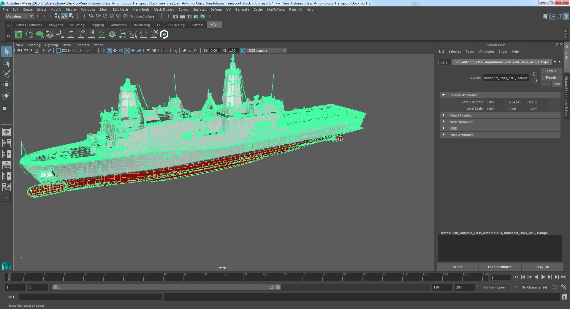 3D San Antonio Class Amphibious Transport Dock model