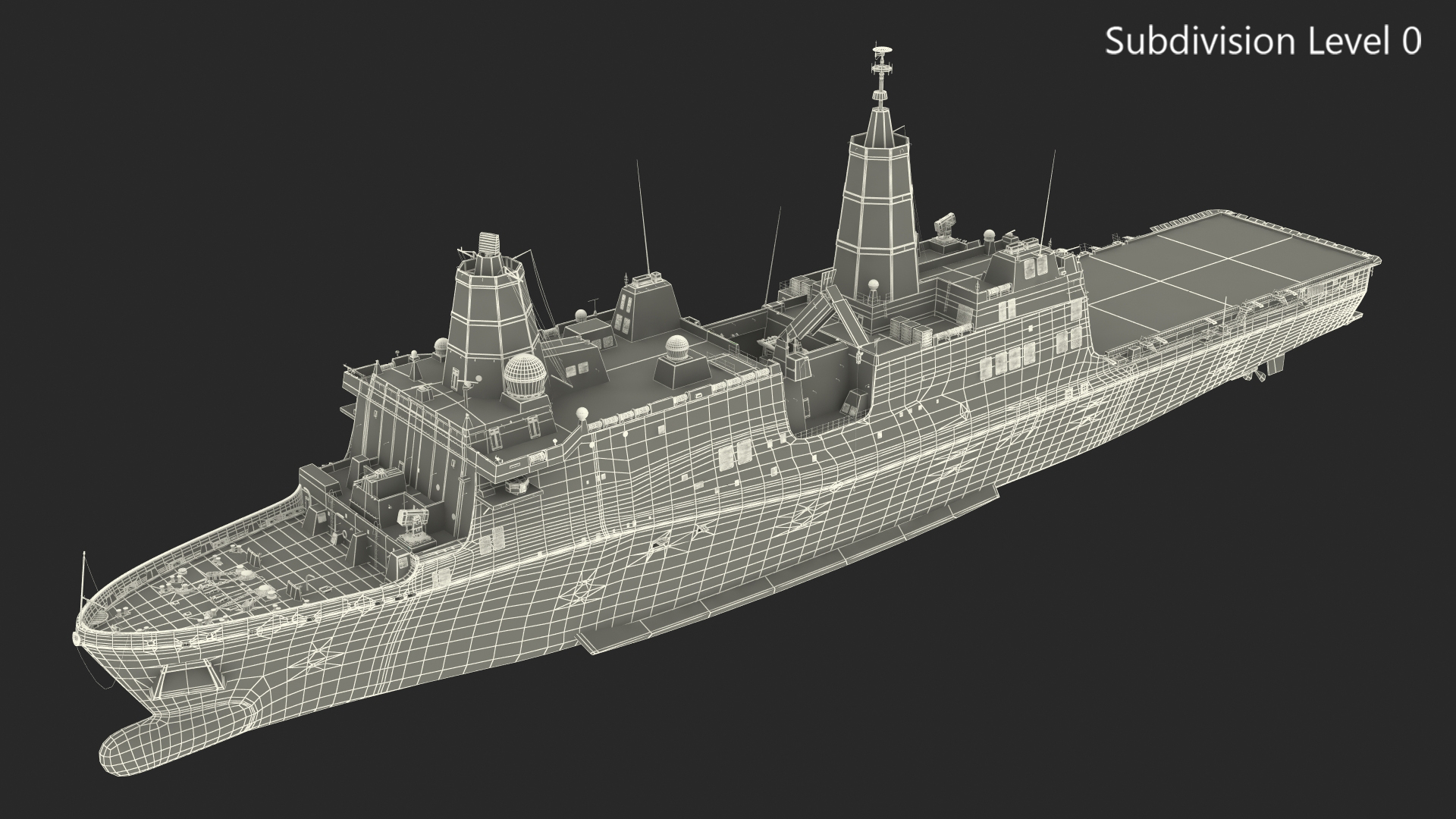 3D San Antonio Class Amphibious Transport Dock model