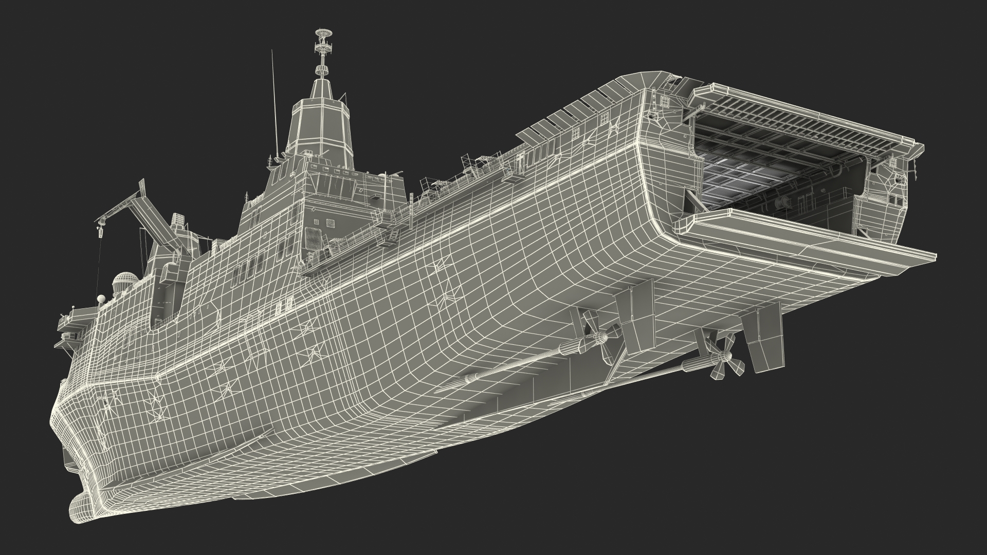 3D San Antonio Class Amphibious Transport Dock model