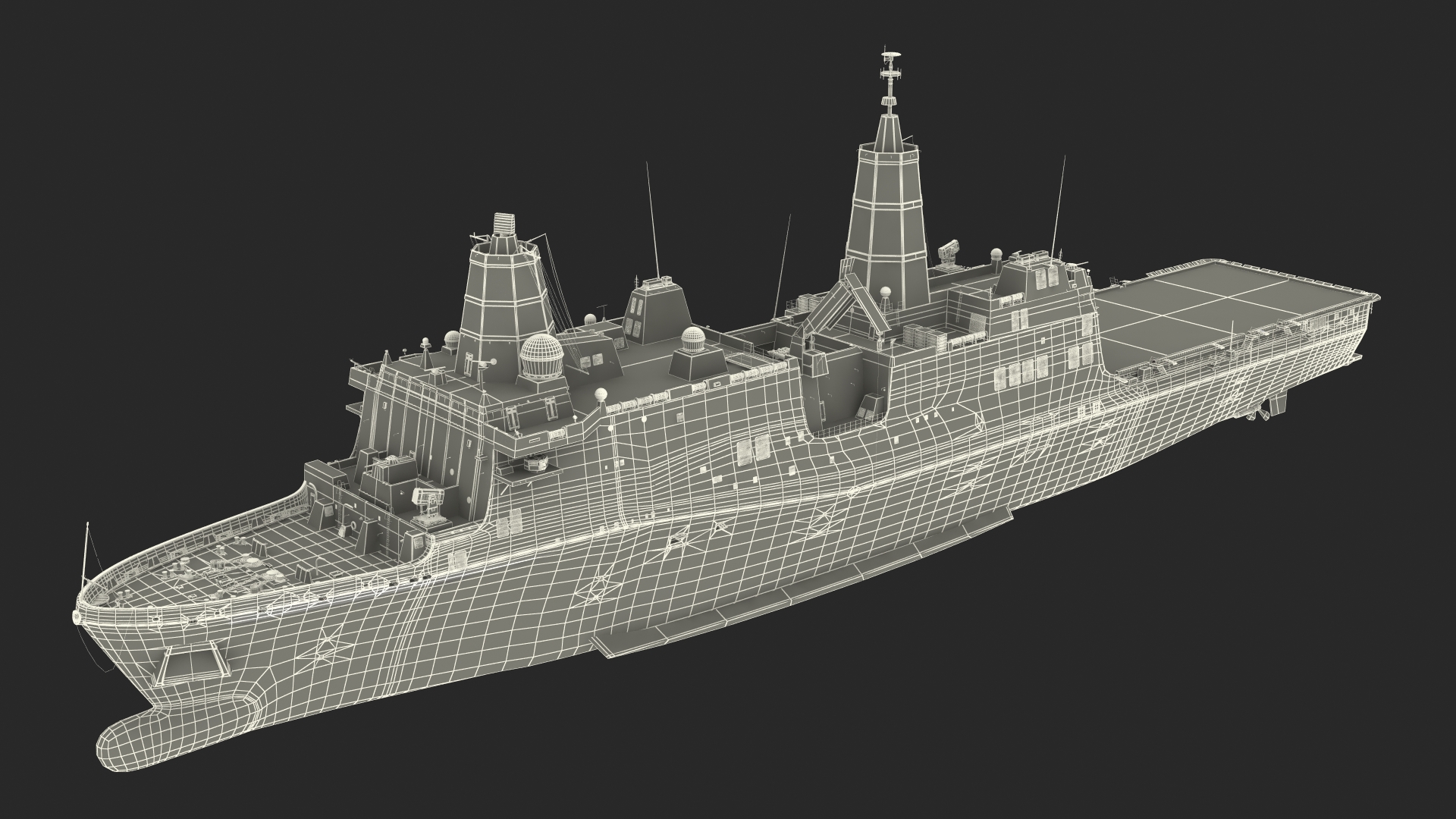 3D San Antonio Class Amphibious Transport Dock model