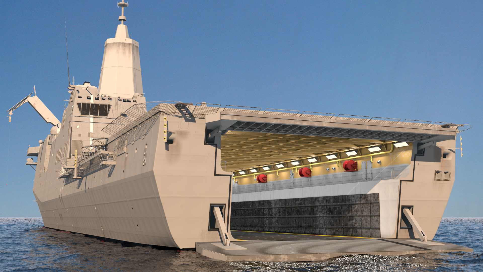 3D San Antonio Class Amphibious Transport Dock model
