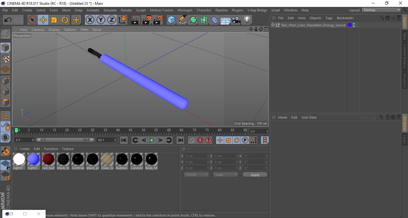 Star Wars Luke Skywalker Energy Sword 3D