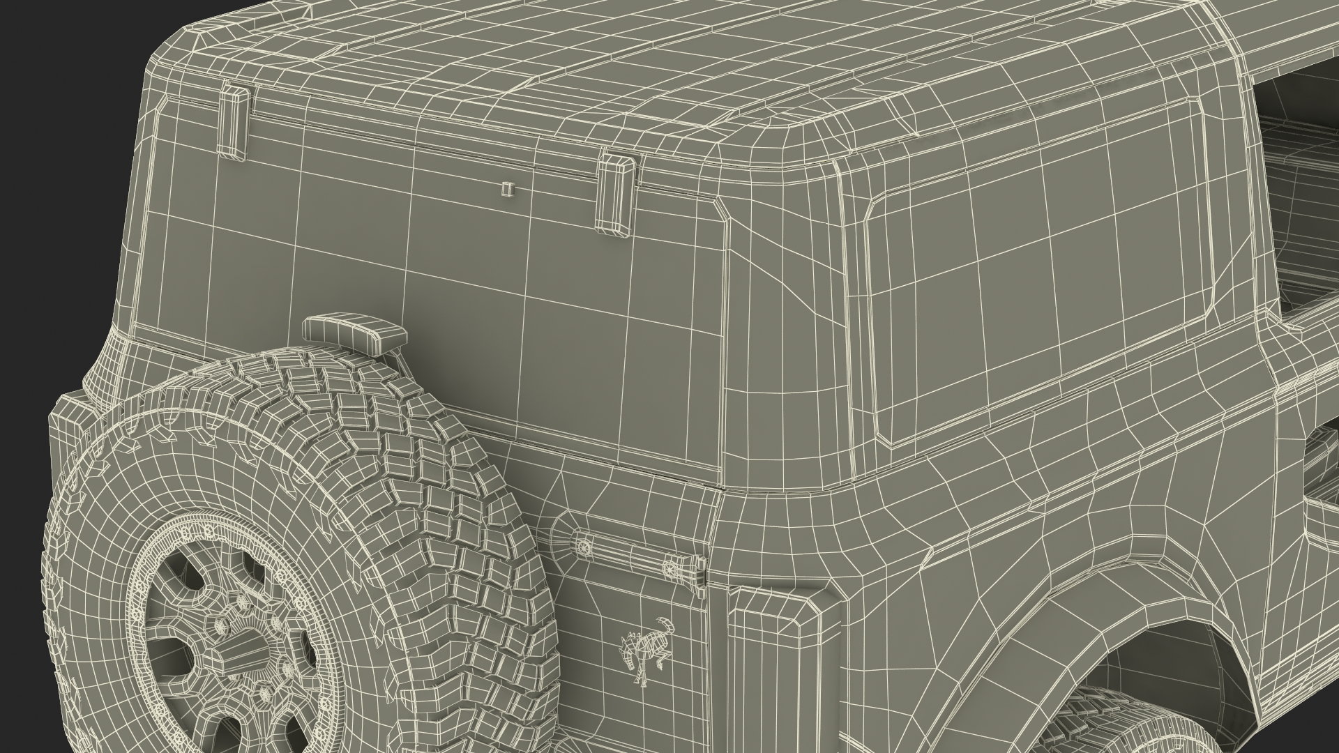 3D model Ford Bronco 2021 Two Door 4X4 Simple Interior