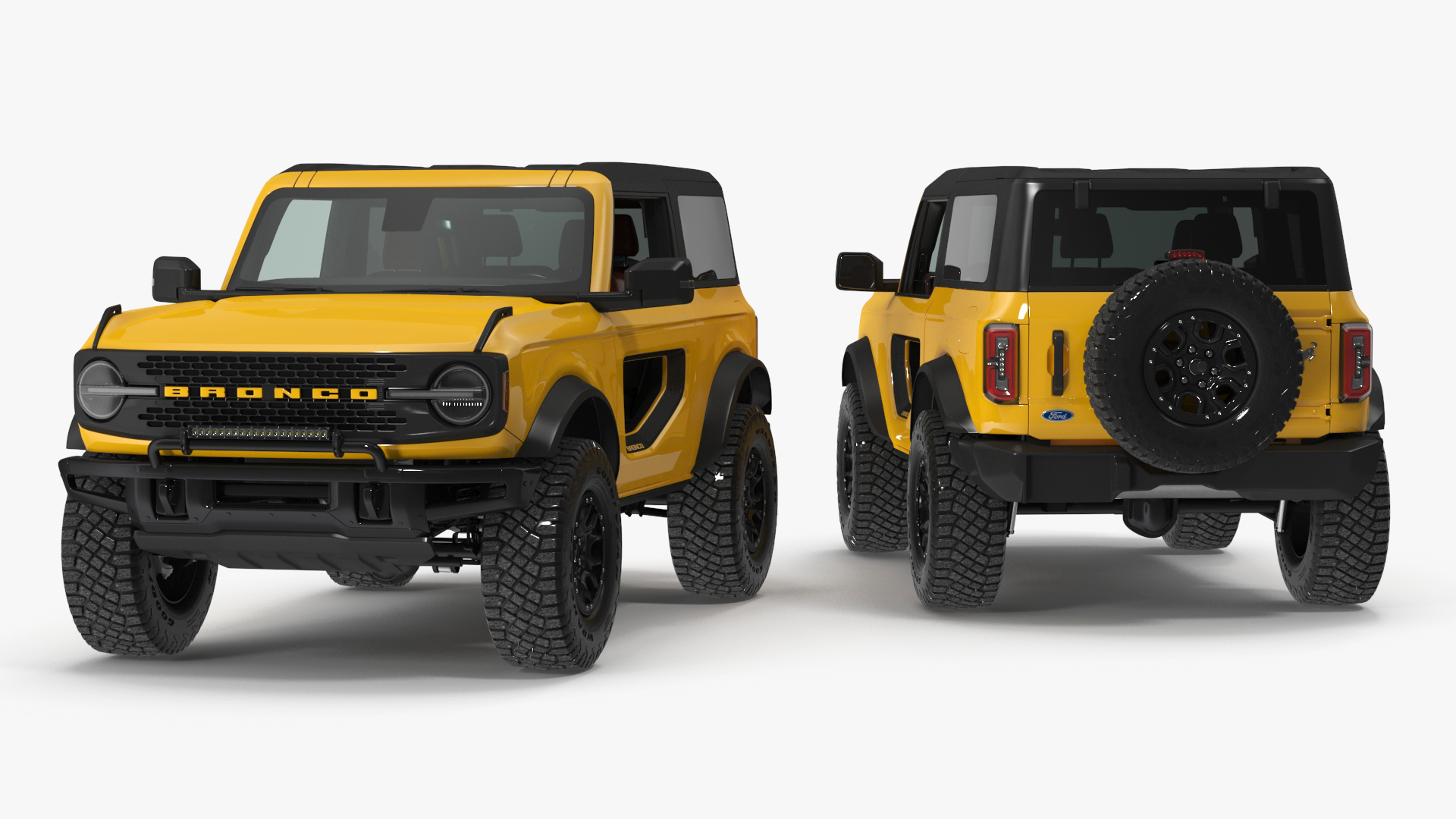 3D model Ford Bronco 2021 Two Door 4X4 Simple Interior
