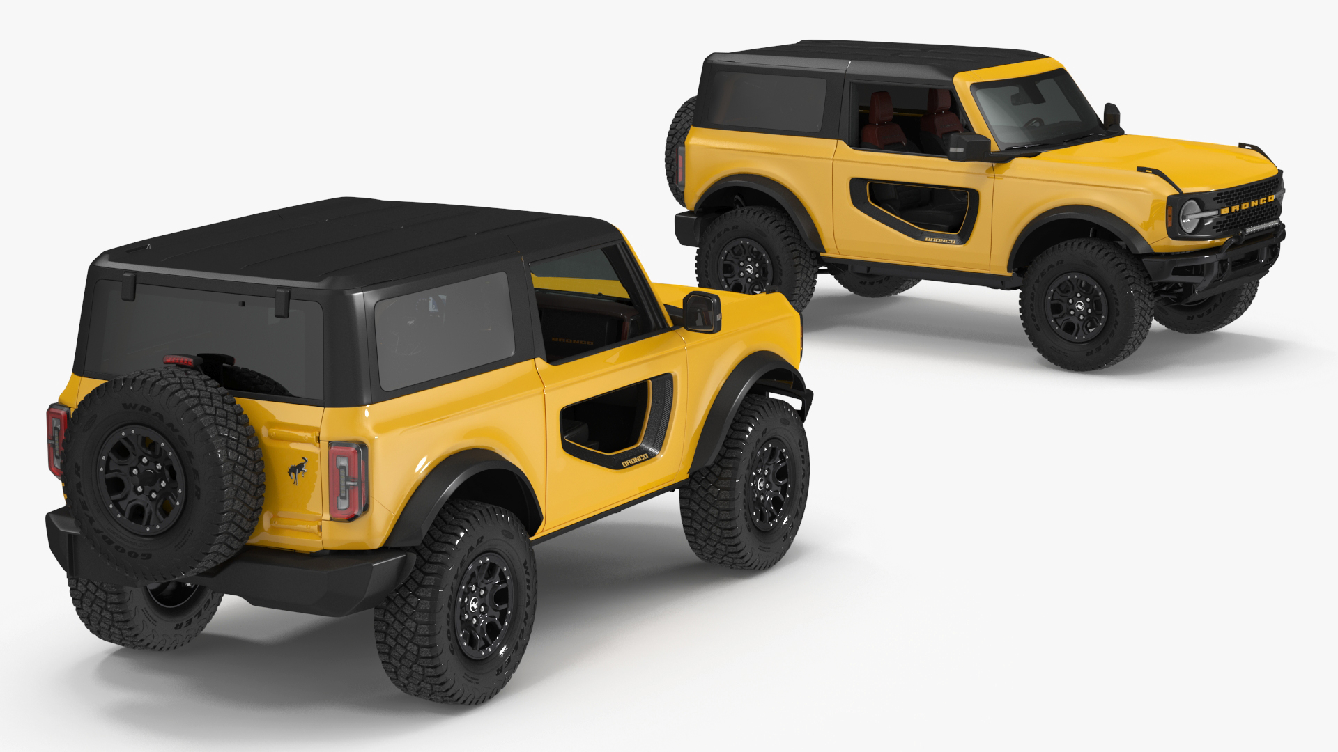 3D model Ford Bronco 2021 Two Door 4X4 Simple Interior