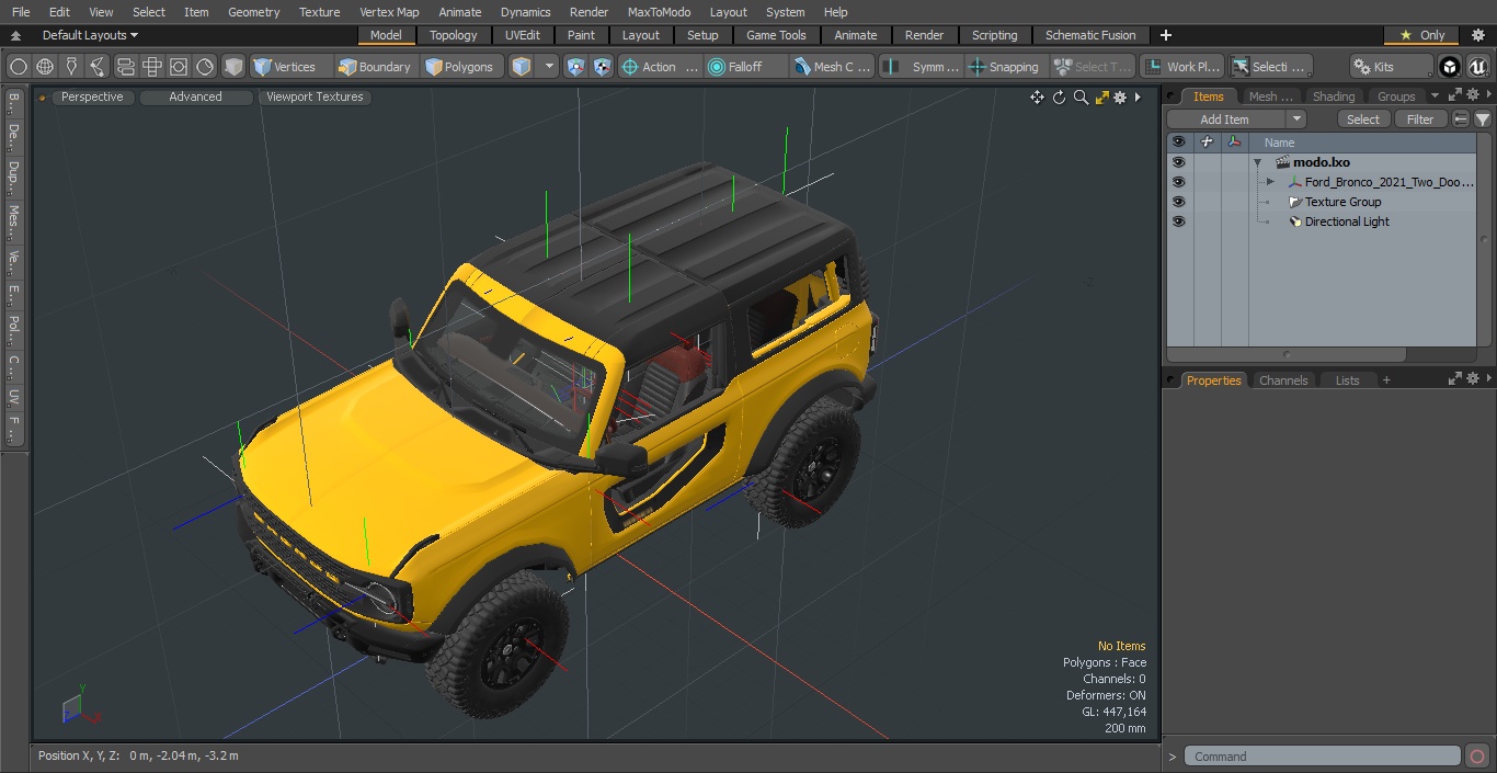 3D model Ford Bronco 2021 Two Door 4X4 Simple Interior