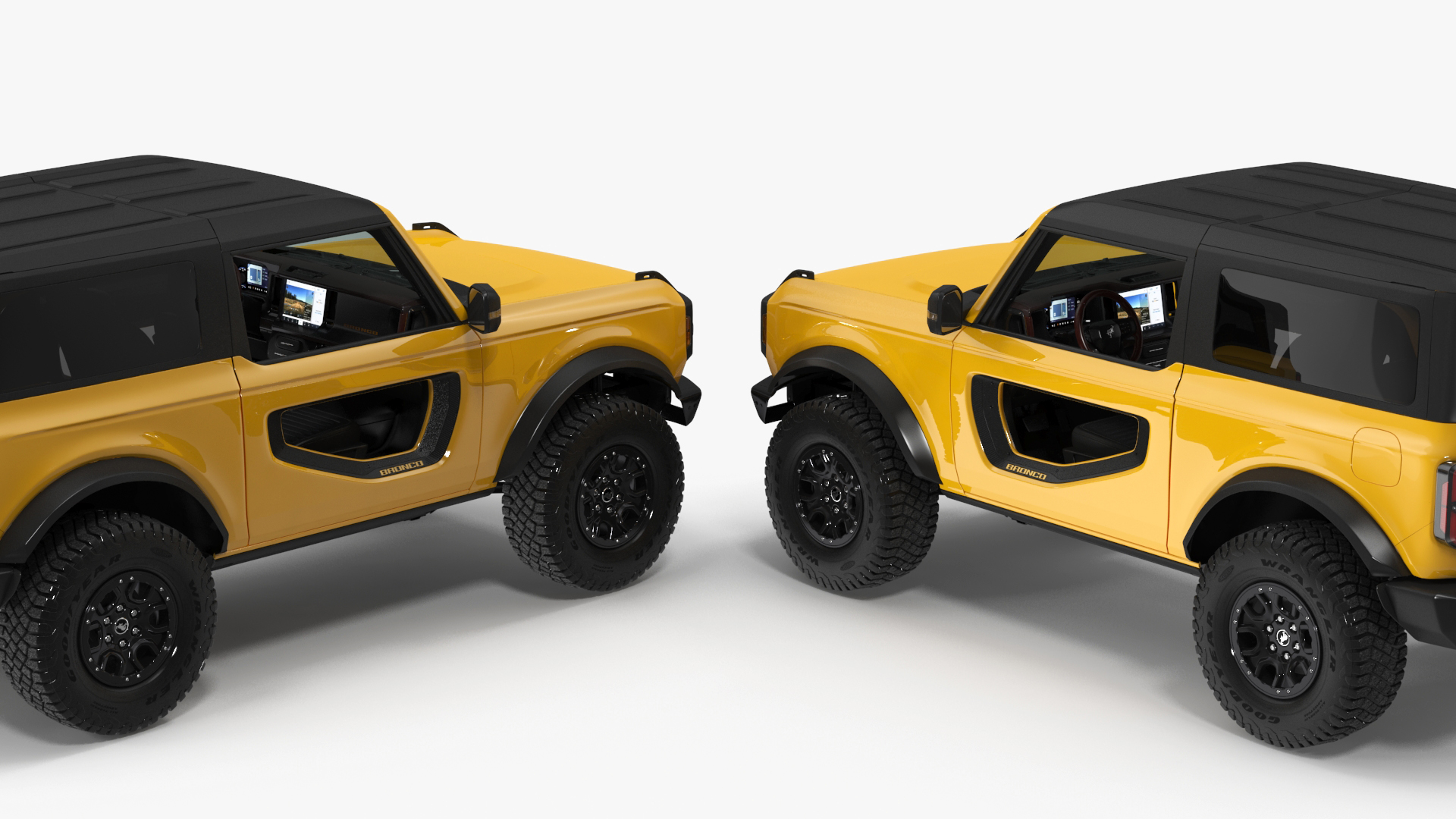 3D model Ford Bronco 2021 Two Door 4X4 Simple Interior