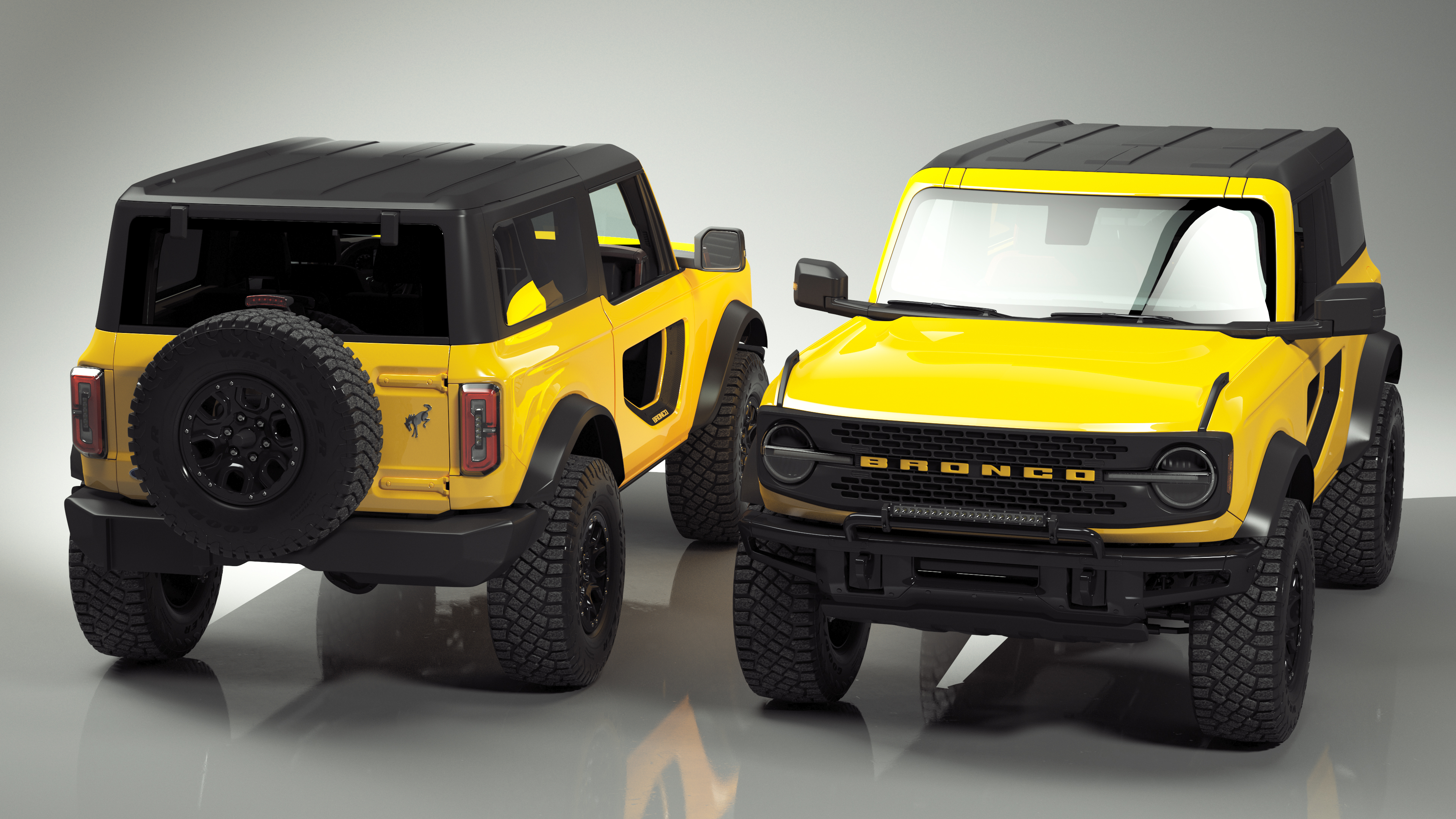 3D model Ford Bronco 2021 Two Door 4X4 Simple Interior