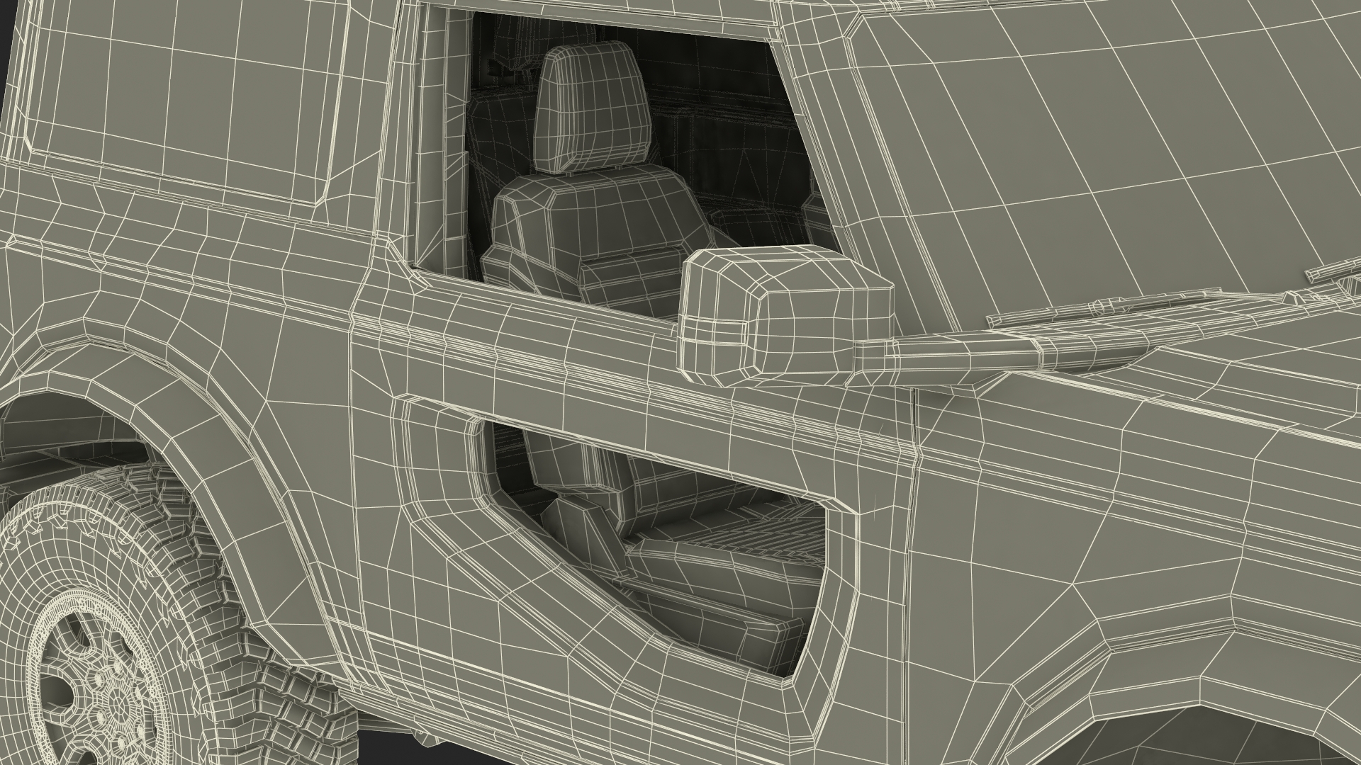3D model Ford Bronco 2021 Two Door 4X4 Simple Interior