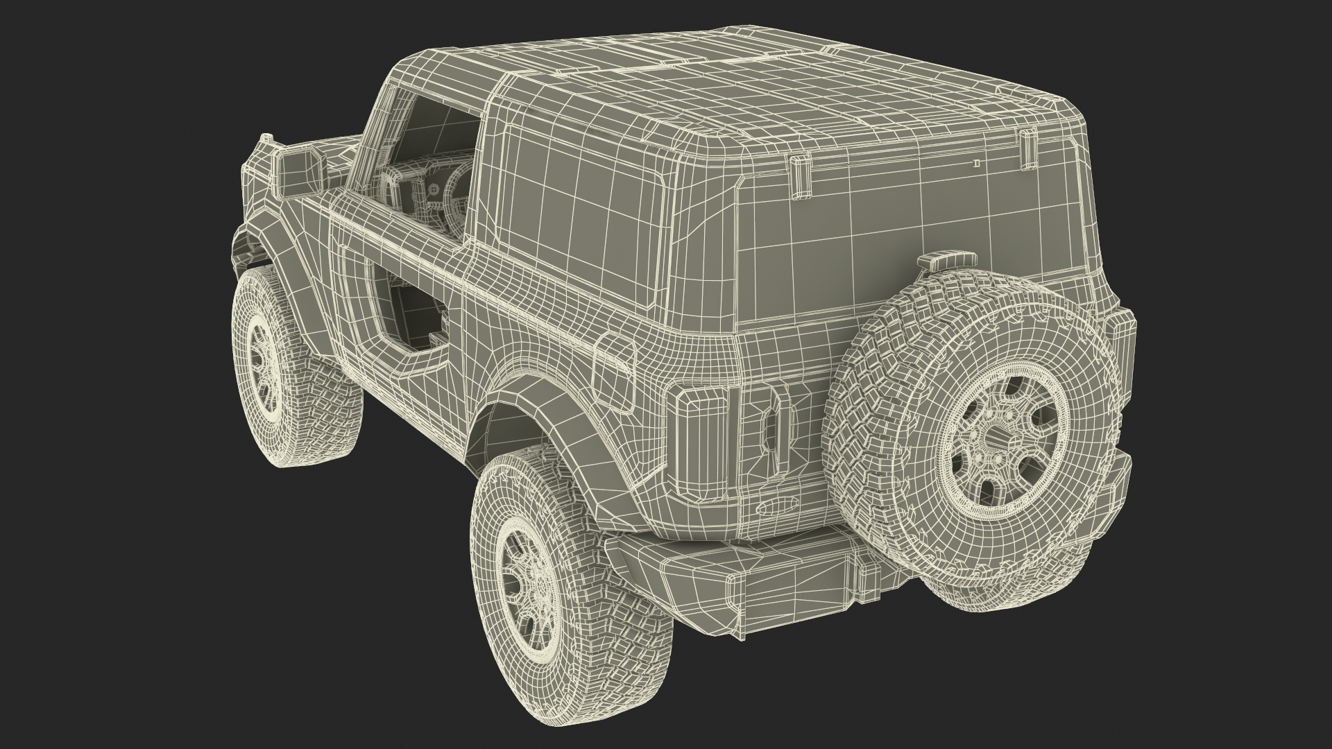 3D model Ford Bronco 2021 Two Door 4X4 Simple Interior