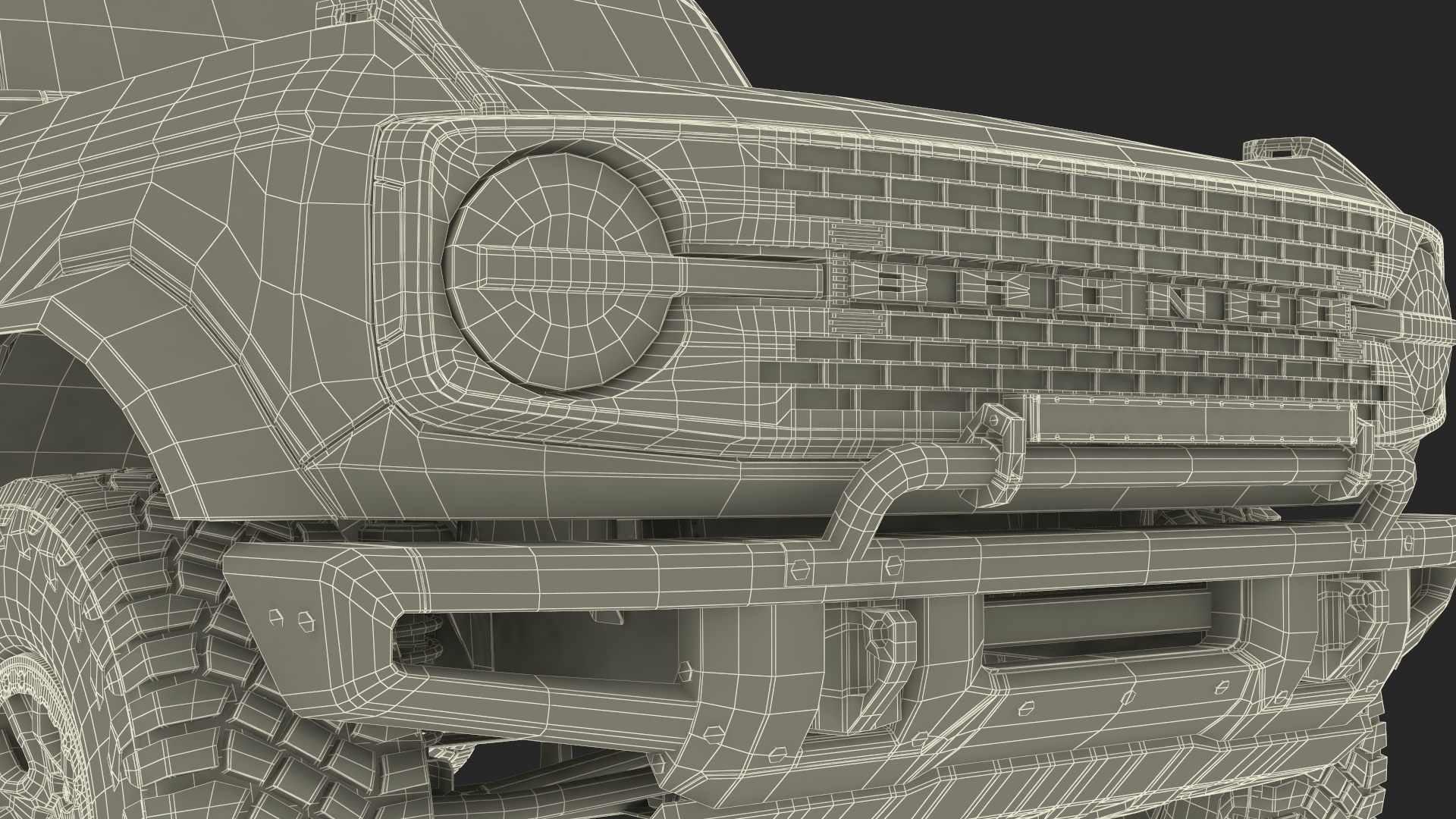 3D model Ford Bronco 2021 Two Door 4X4 Simple Interior