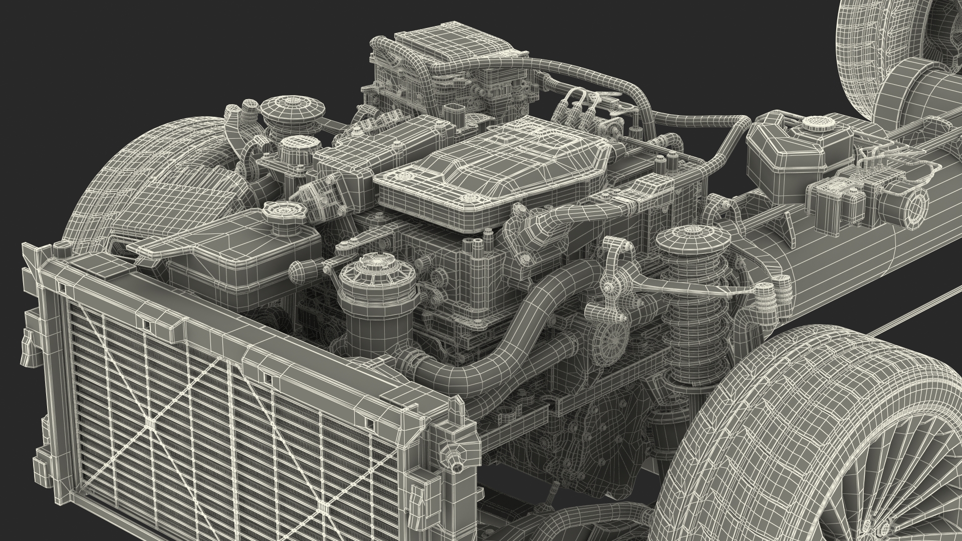 3D Hydrogen Fuel Cell Vehicle Fully Detailed Rigged model
