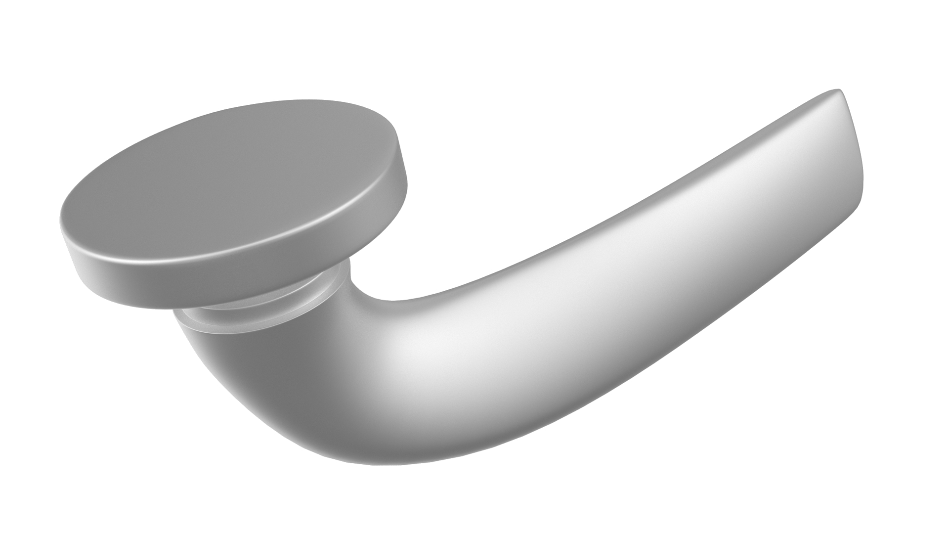3D Door Handle Rotary Curved Metal