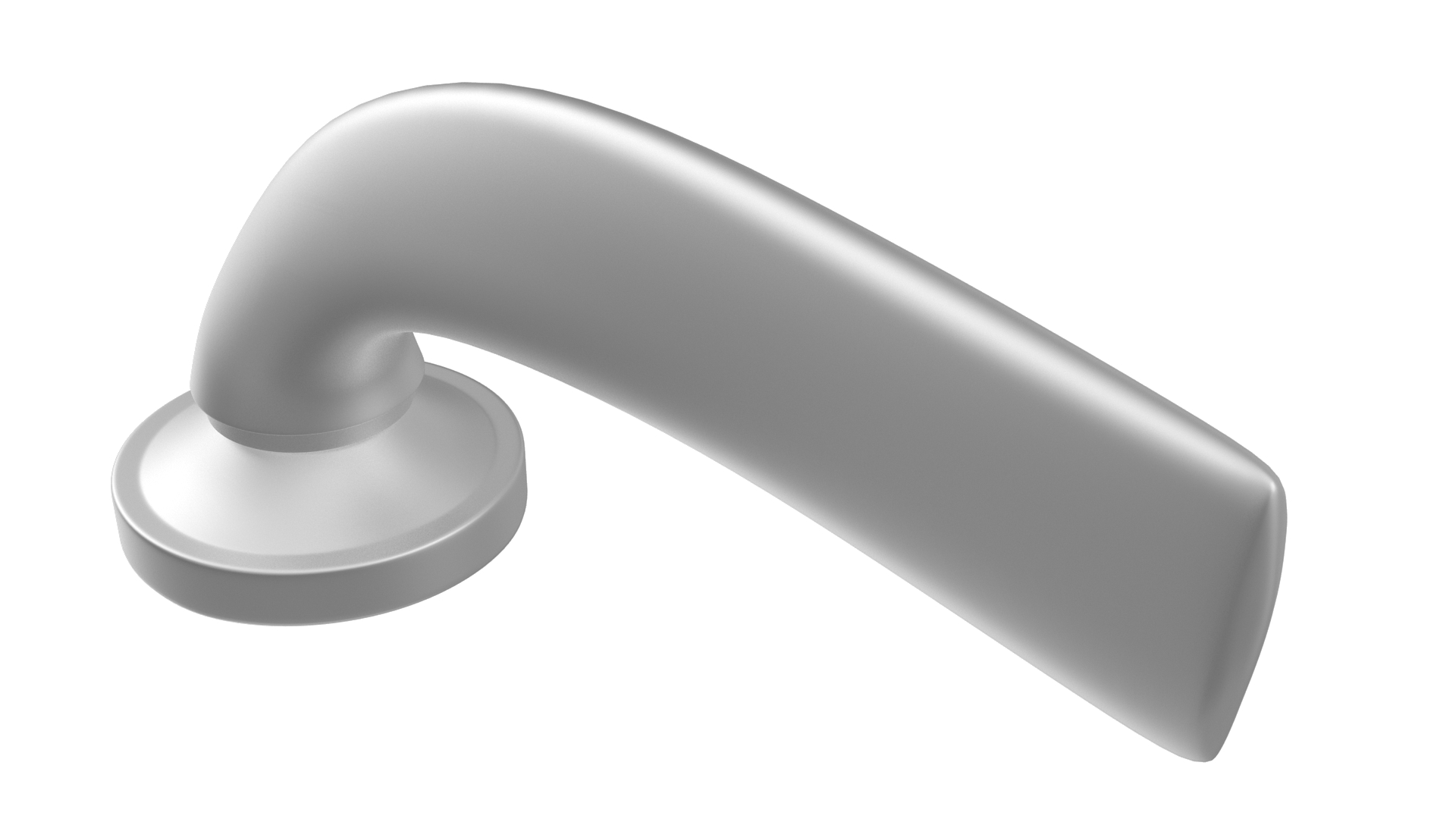 3D Door Handle Rotary Curved Metal
