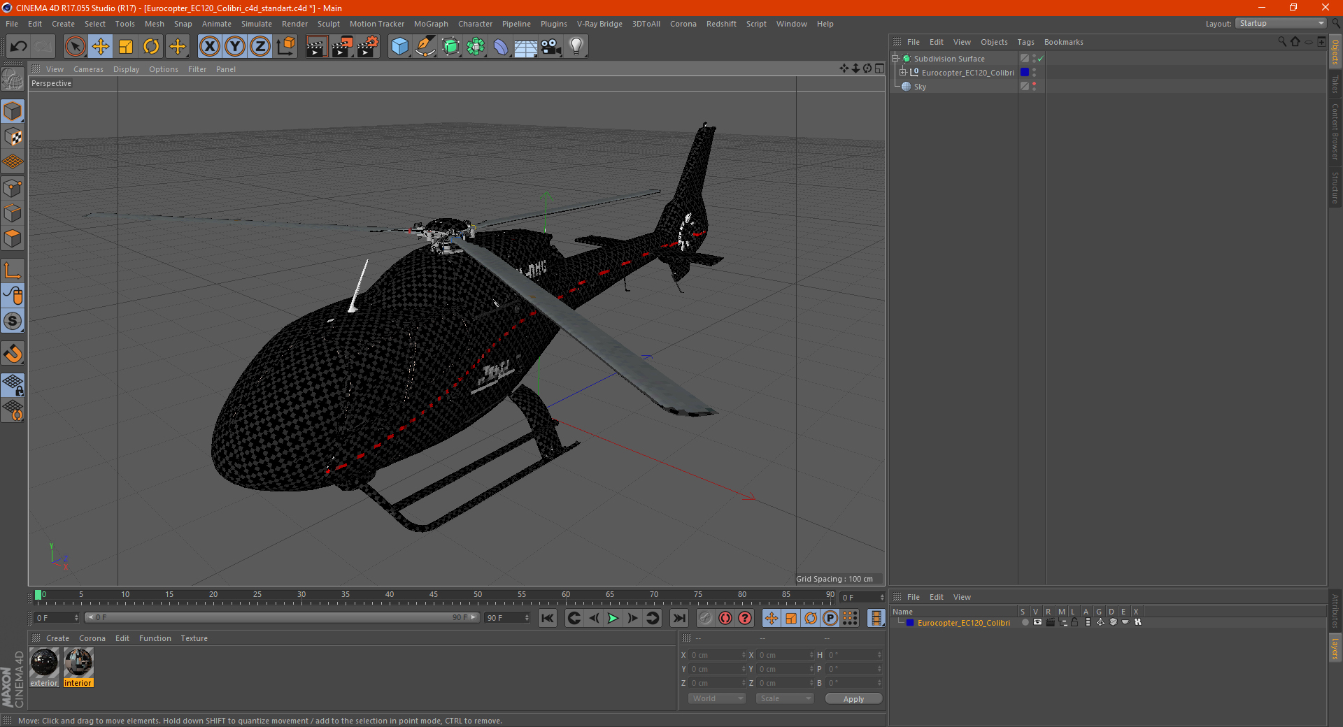 Eurocopter EC120 Colibri 3D model