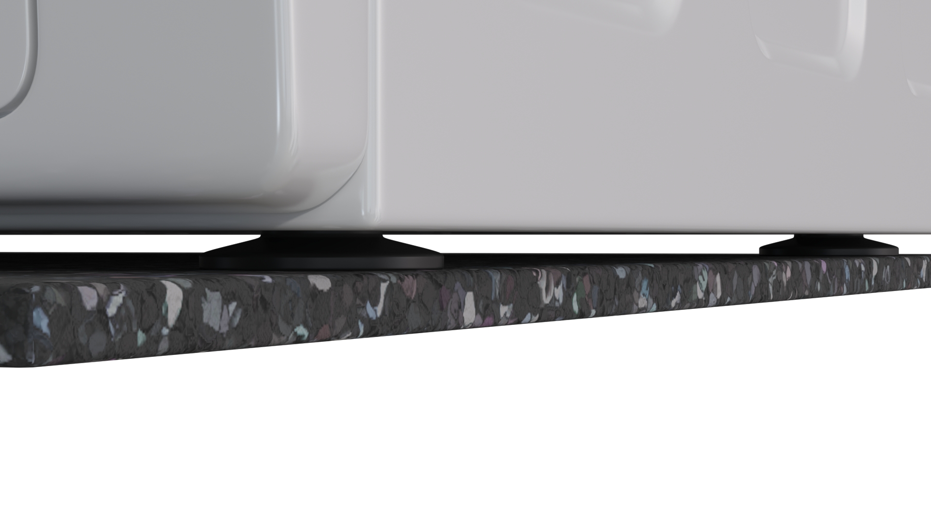 Washing Machine with an Anti-Vibration Mat 3D