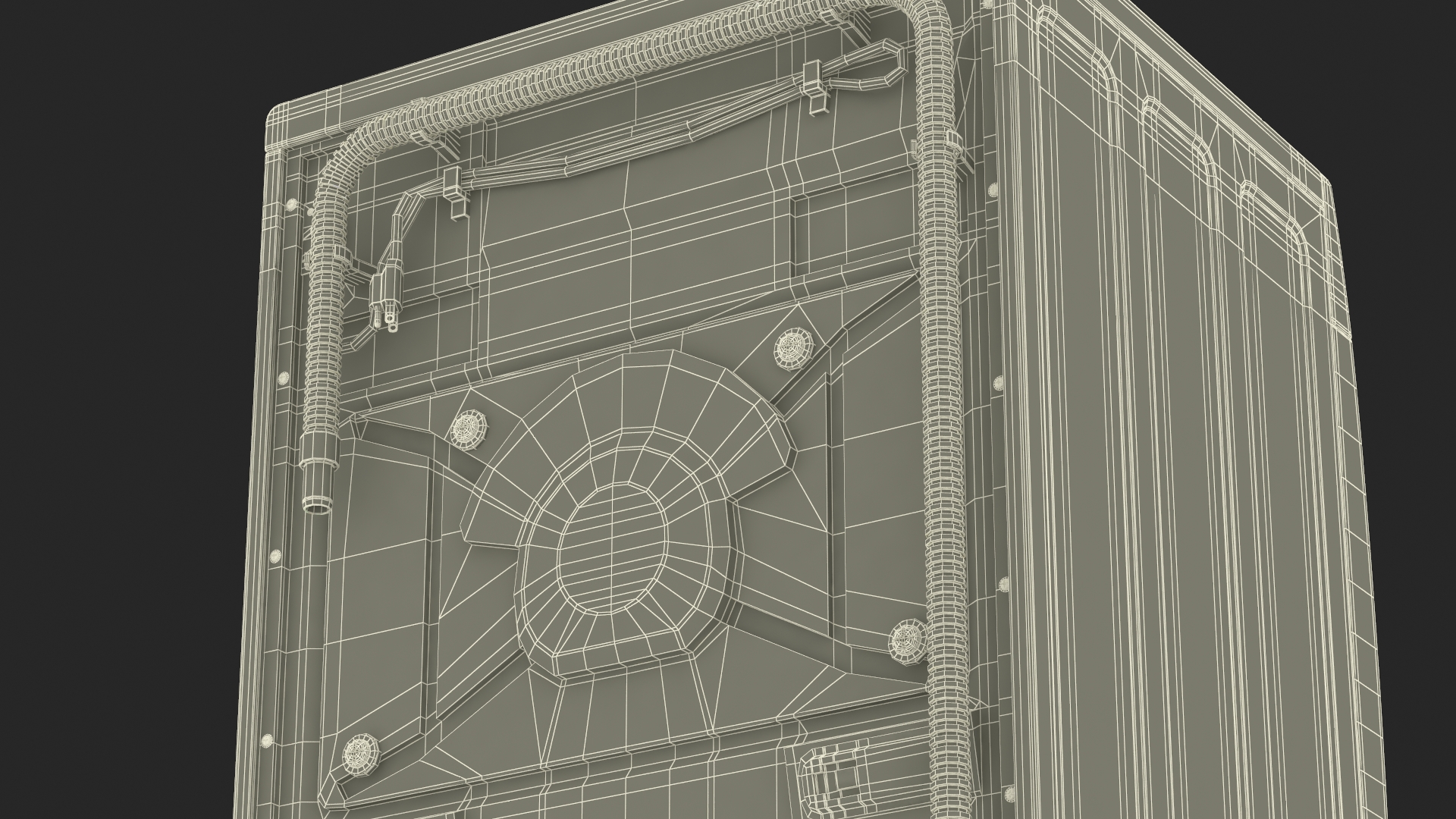 Washing Machine with an Anti-Vibration Mat 3D