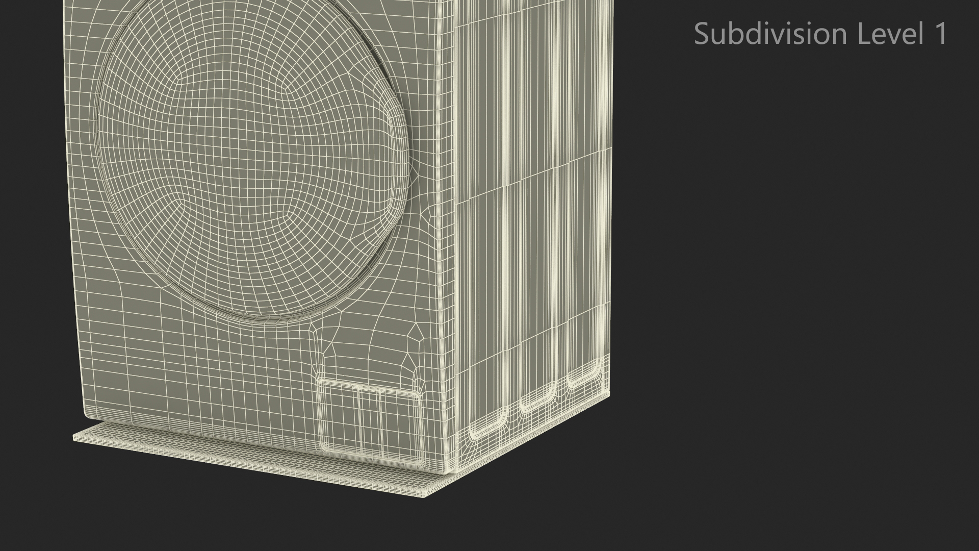 Washing Machine with an Anti-Vibration Mat 3D