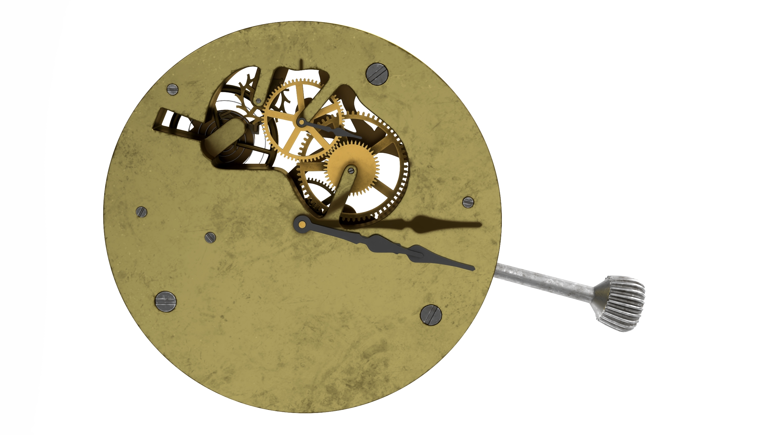 Vintage Watch Movement Mechanism Rigged 3D model