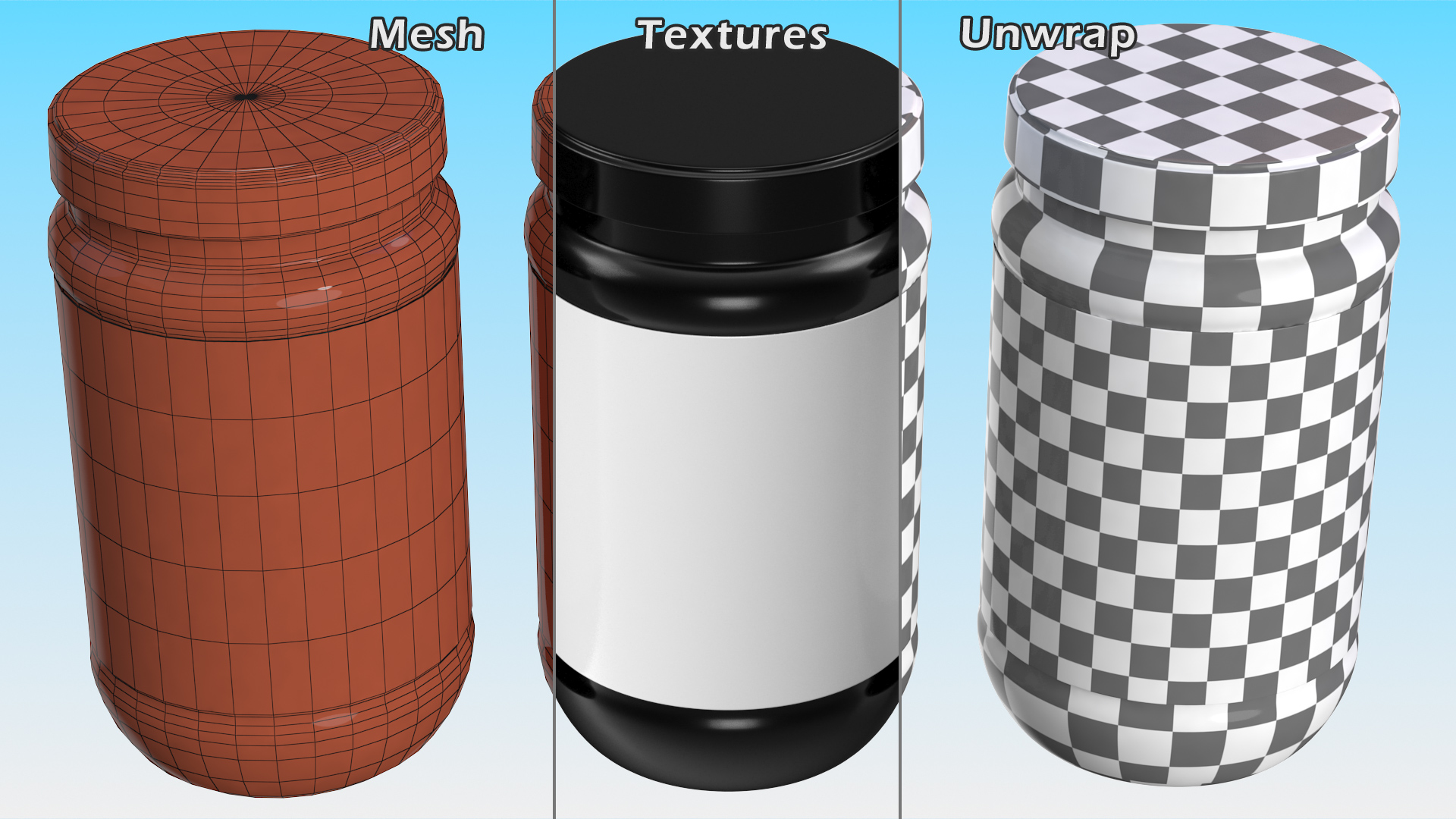 3D model Amino Acids Jar