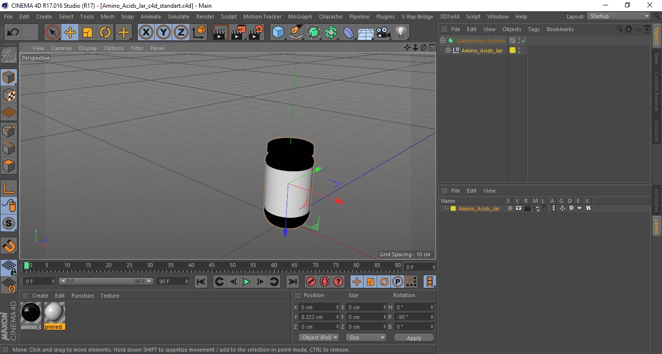 3D model Amino Acids Jar