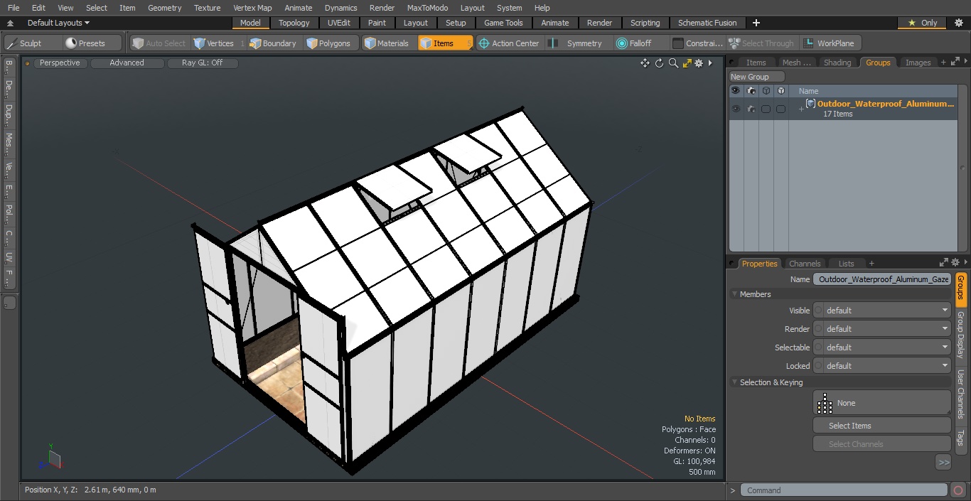 Outdoor Waterproof Aluminum Gazebo 3D model