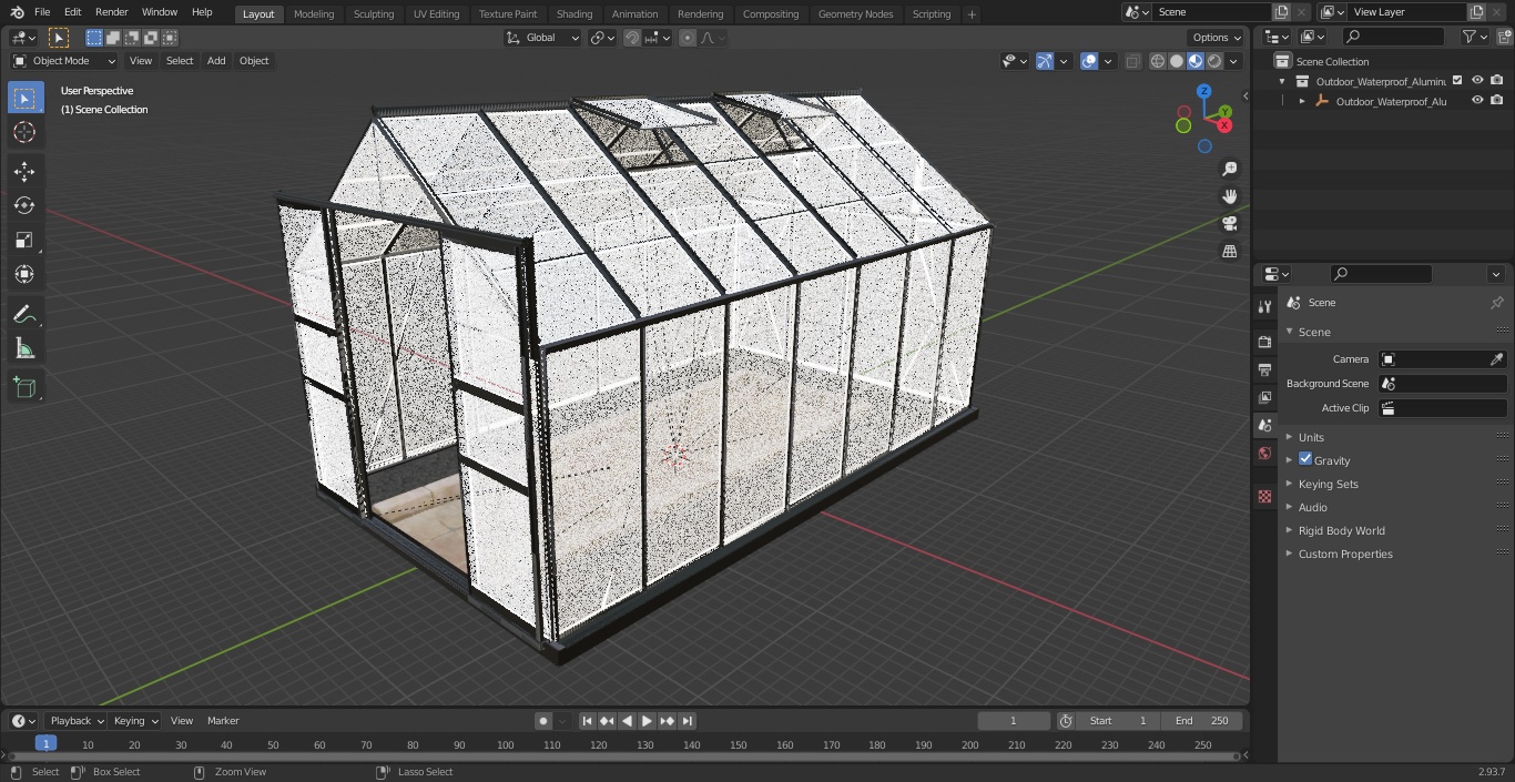 Outdoor Waterproof Aluminum Gazebo 3D model